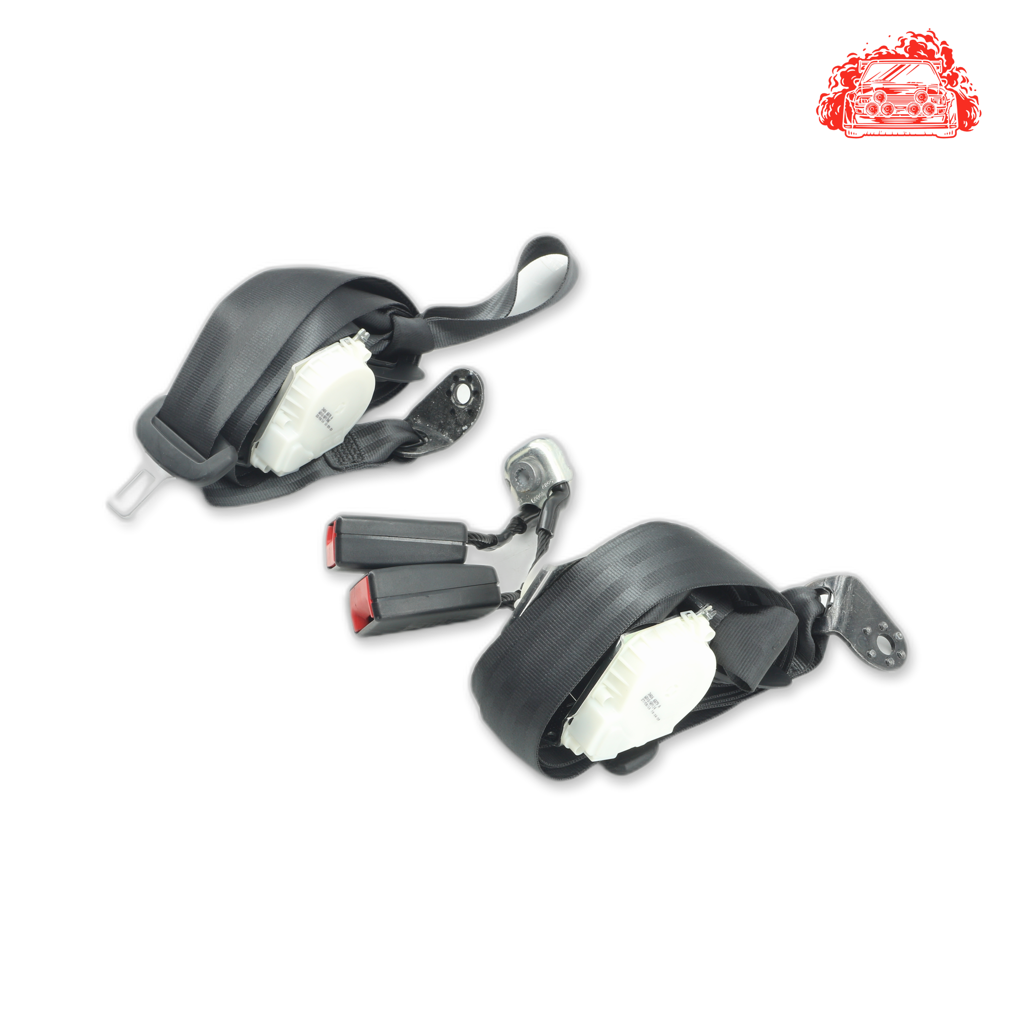Used Volkswagen Polo 1.2 TSI Trendline Rear Non Pretensioner Seat Belt Set - OEM Part 34066879A,34066878A,6R0857739A