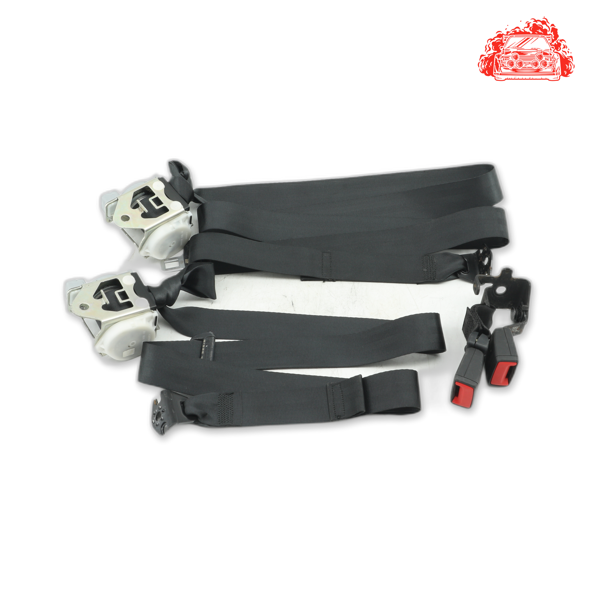 Used VOLKSWAGEN Polo 1.0 TSI Rear Non Pretensioner Seat Belt Set - OEM Part 80920AA4,80920AA6