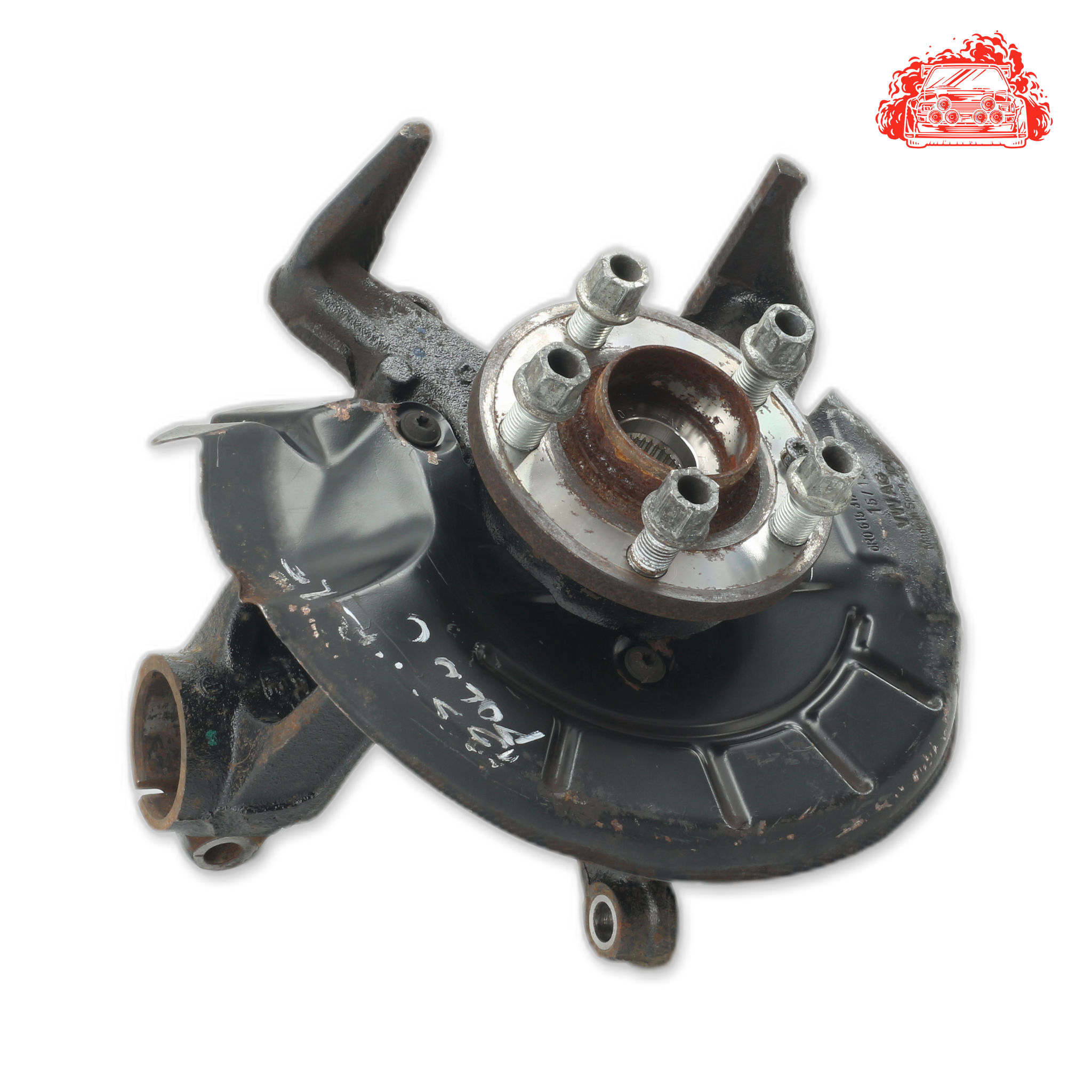 Used VOLKSWAGEN POLO 1.2 TDI BLUEMOTION 5DR Driver Side Front Knuckle and Hub - OEM Part 6R0615312A