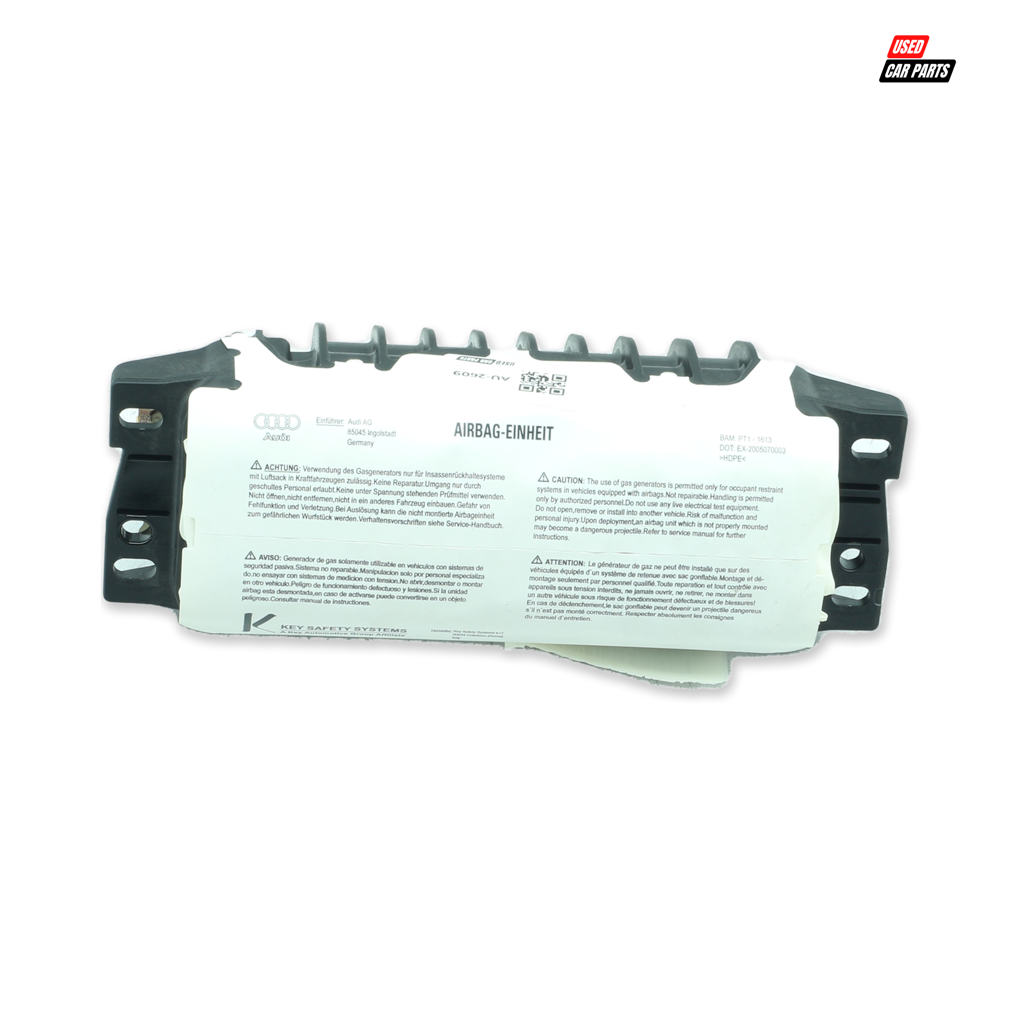 Used Dashboard Airbag (Part Number 1008210) for 2009 AUDI A5 S5 QUATTRO