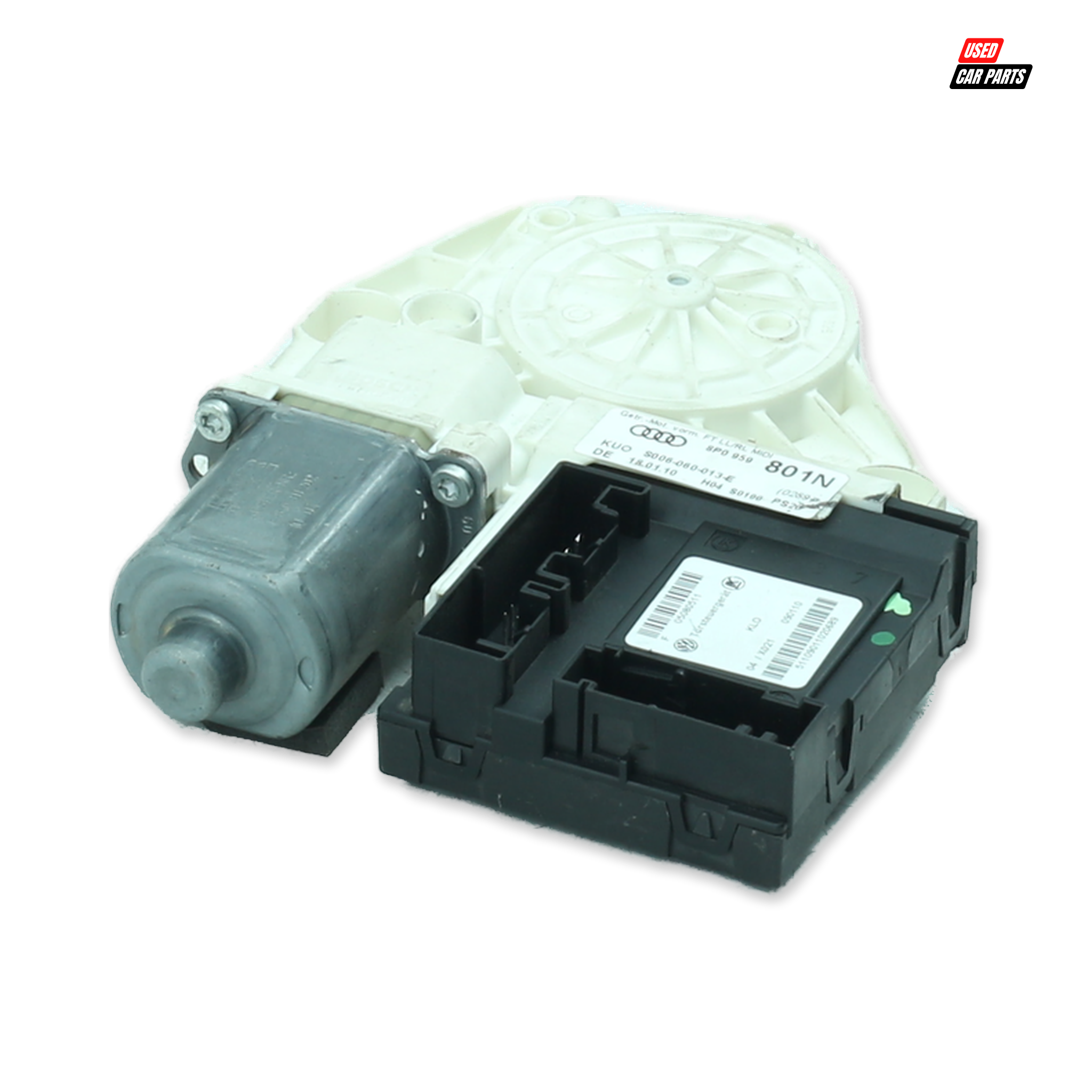 Used Passengers Side Front Window Motor (Part Number 8P0959801N) for 2010 AUDI A3