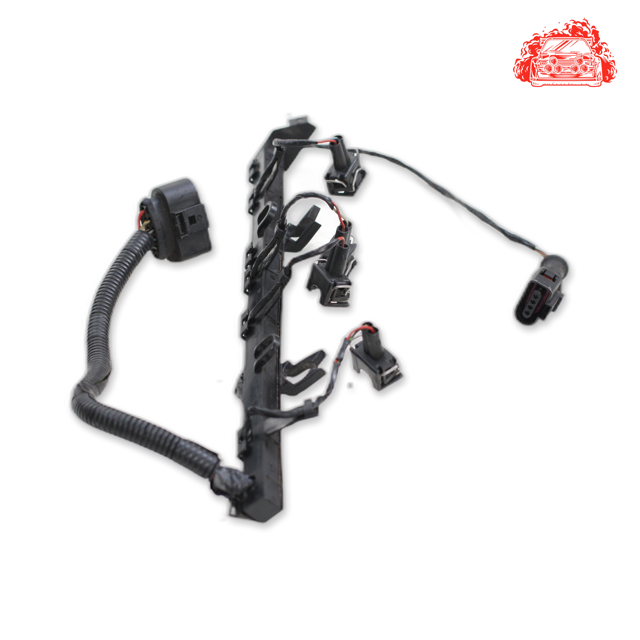 Used VOLKSWAGEN GOLF MK1 CITI CHICO 1.4i White Injector Wiring Harness Loom - OEM Part 037971824a