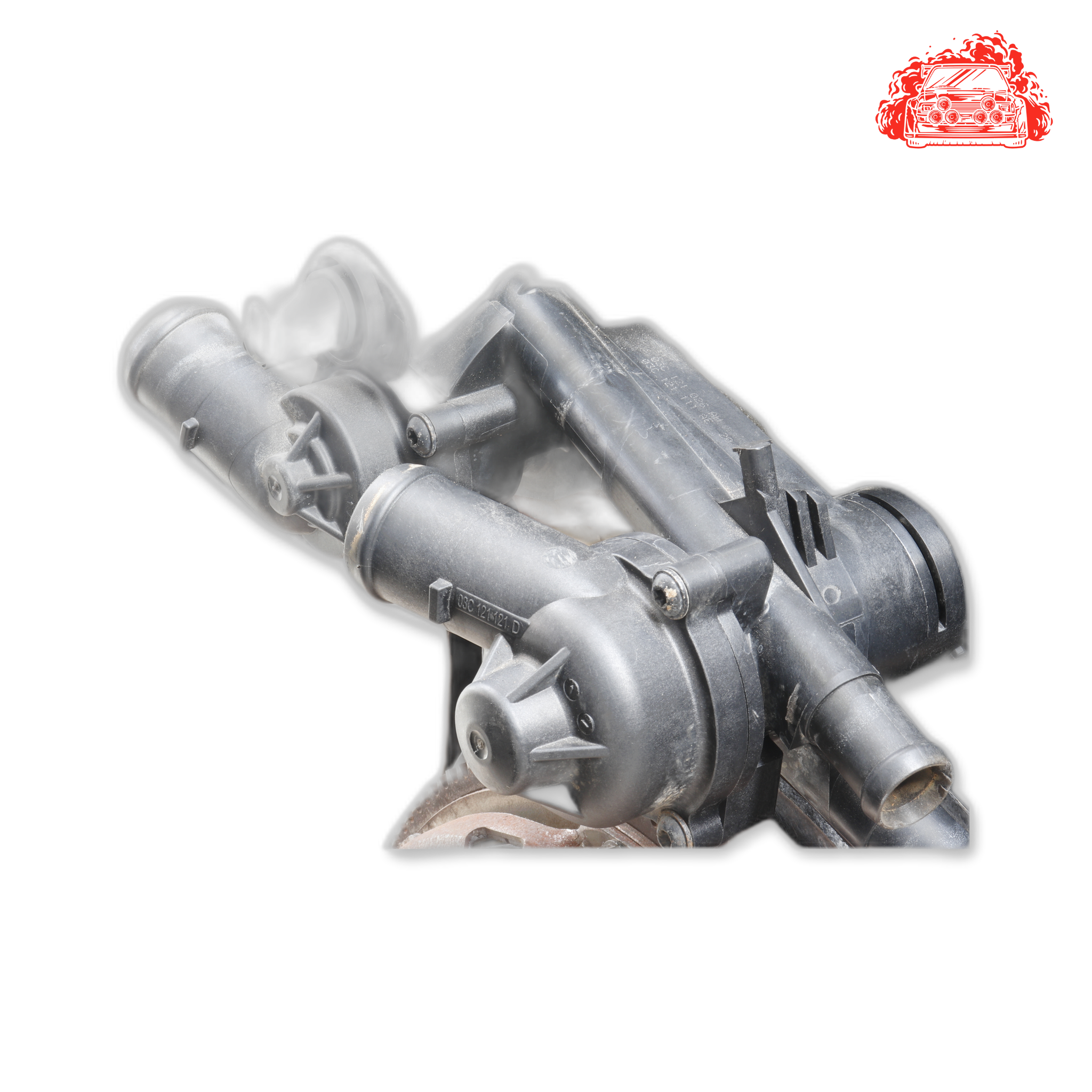 Used VOLKSWAGEN POLO VIVO 1.4 TRENDLINE 5Dr White Thermostat Housing - OEM Part 03C121118D