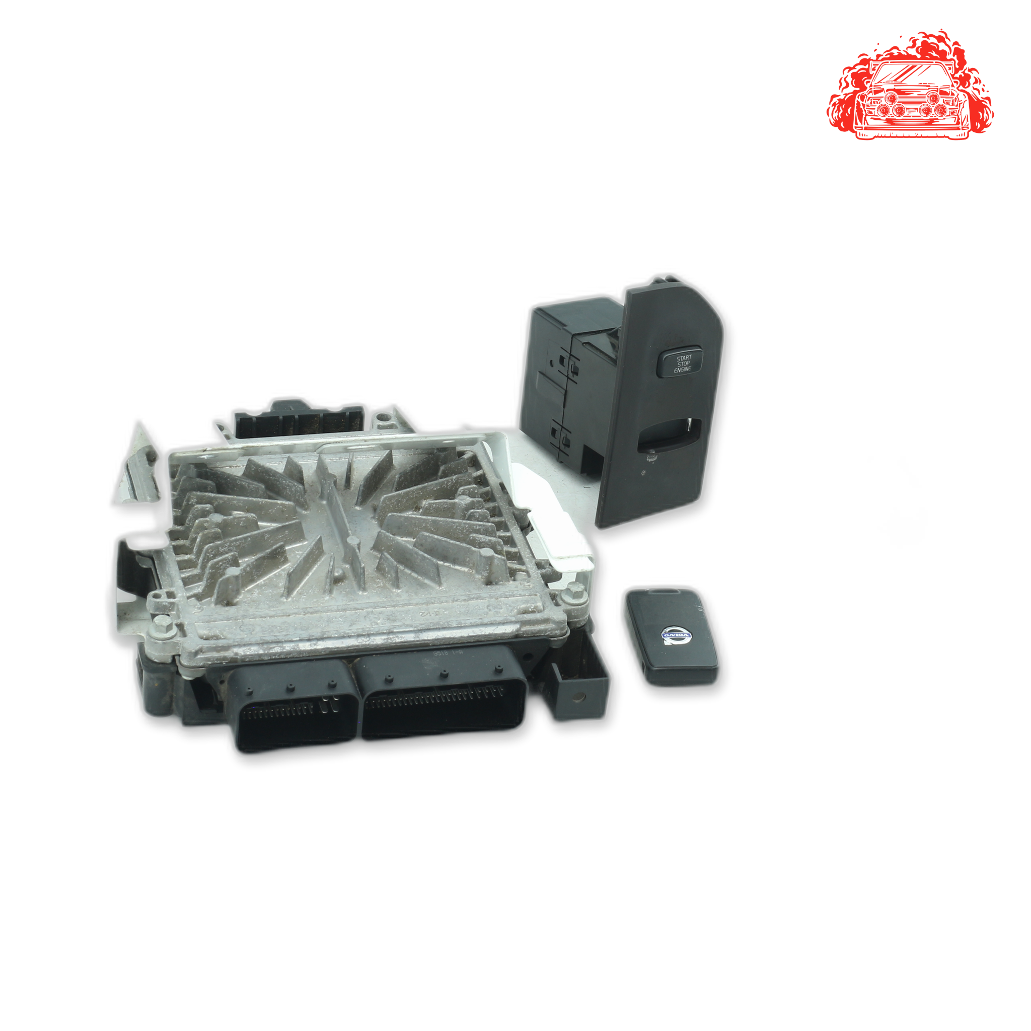Used Volvo XC60 D5 Geartronic ECU + Ignition + Keys + Barrels - OEM Part 669N12A692A,3043A6G9