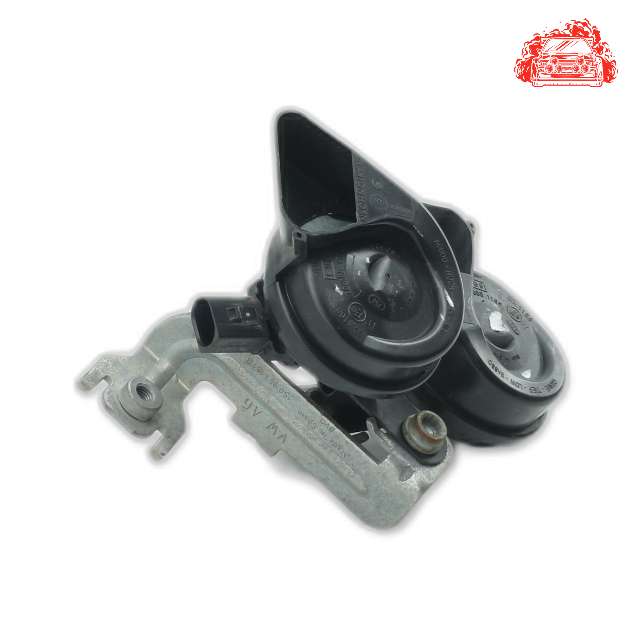 Used Salvaged Horn for VOLKSWAGEN Up Cross Part Number 4L0951221A