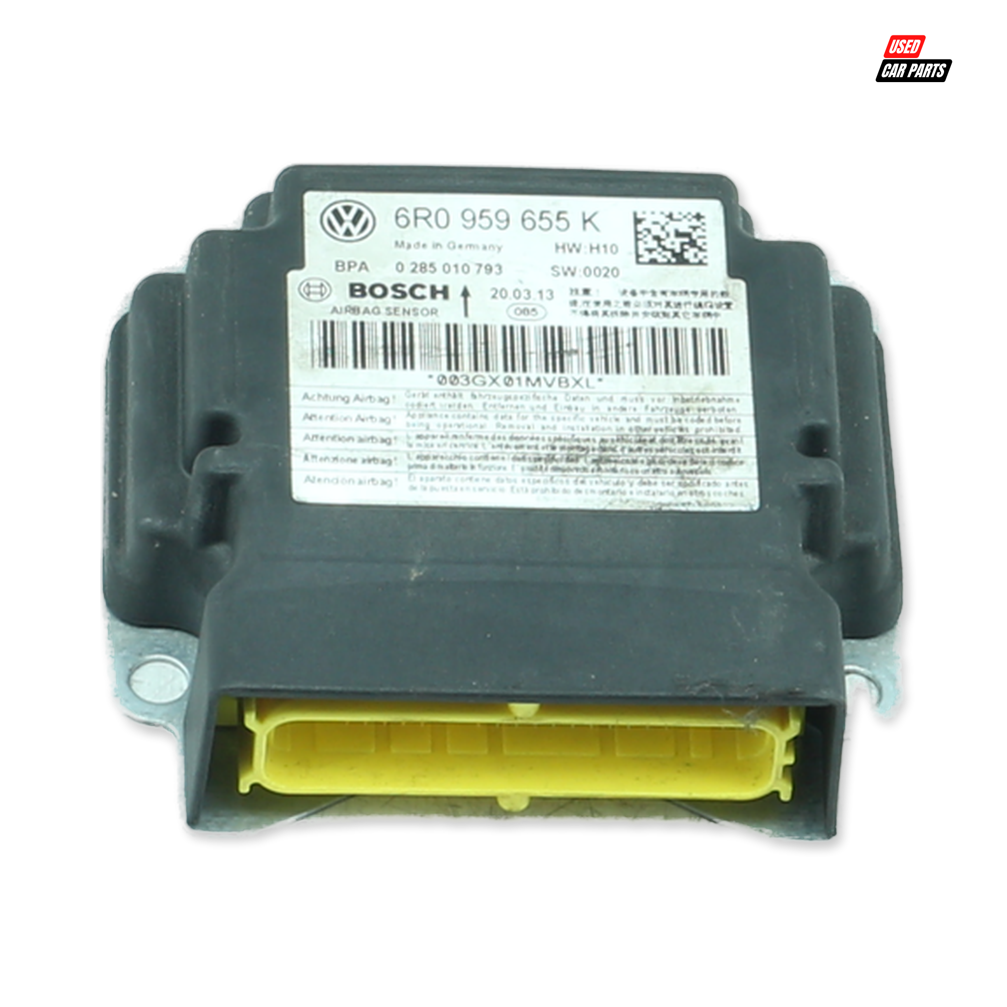 Used Airbag Control Module (Part Number 5R0959655K) for 2013 VOLKSWAGEN 1.6 TDI COMFORTLINE