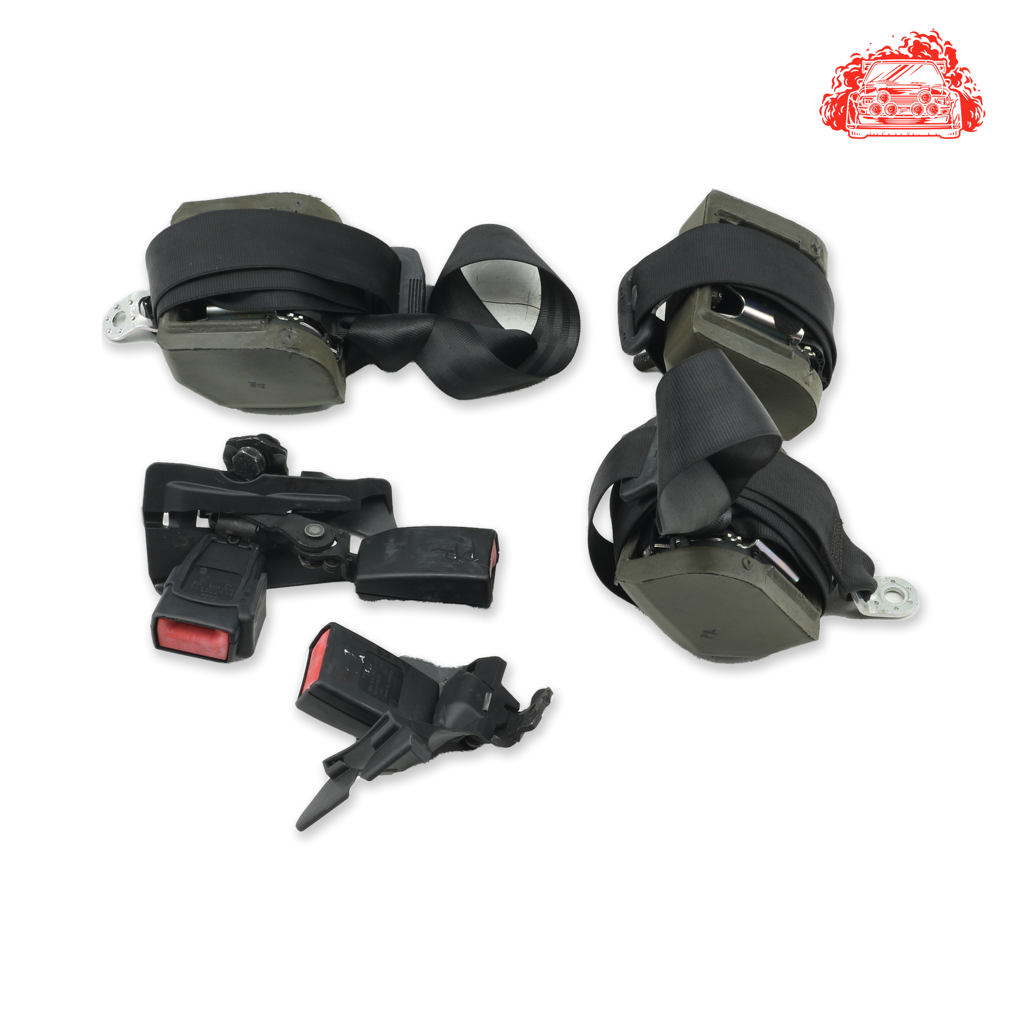 Used AUDI A4 Rear Non Pretensioner Seat Belt Set - OEM Part 610568100B
