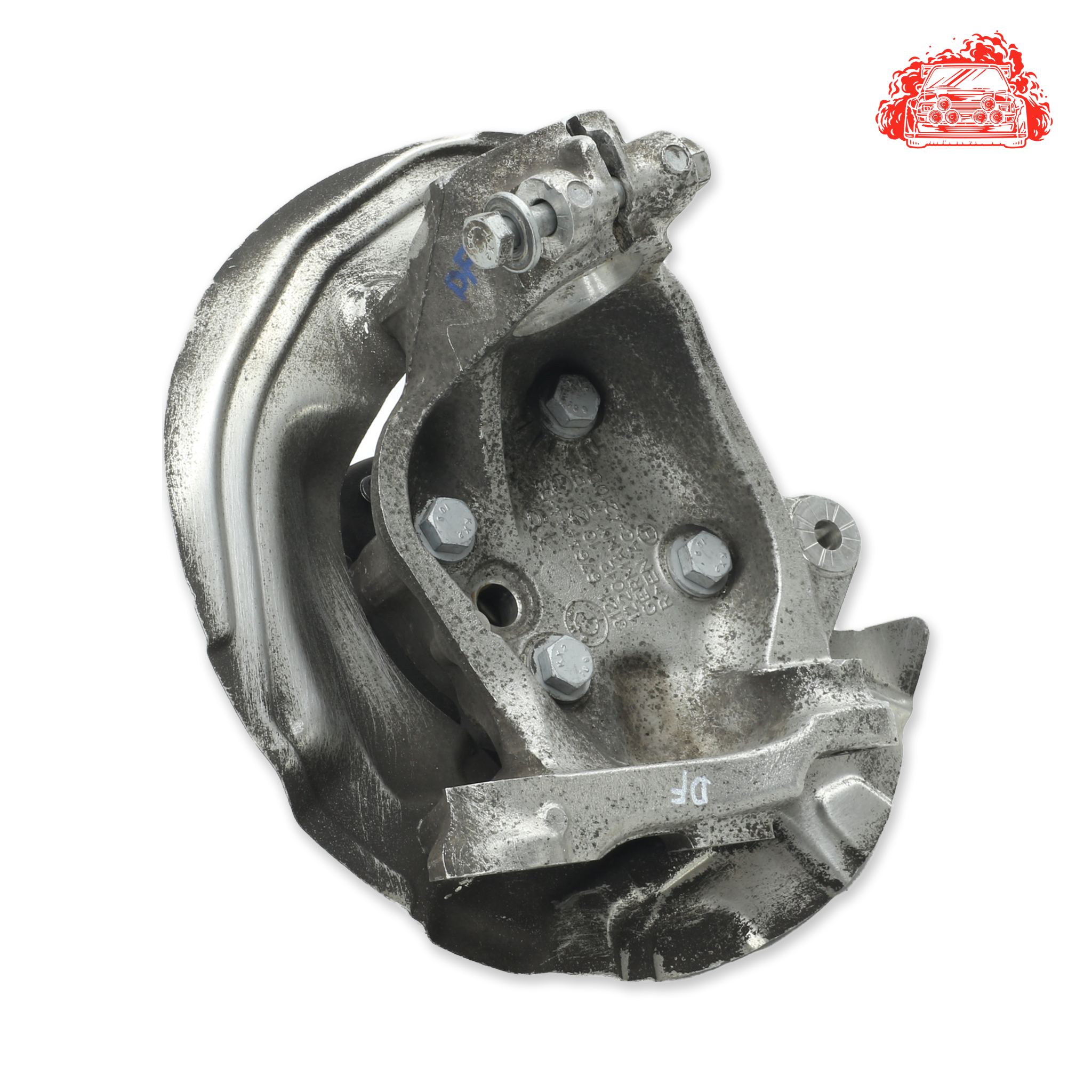Used BMW 320i A/T (E90) Driver Side Front Knuckle and Hub - OEM Part 3121676444403