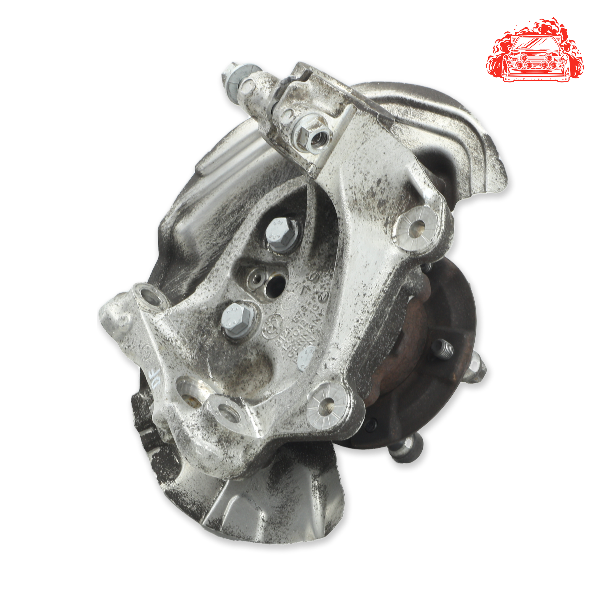Used BMW 320i A/T (E90) Driver Side Front Knuckle and Hub - OEM Part 3121676444403