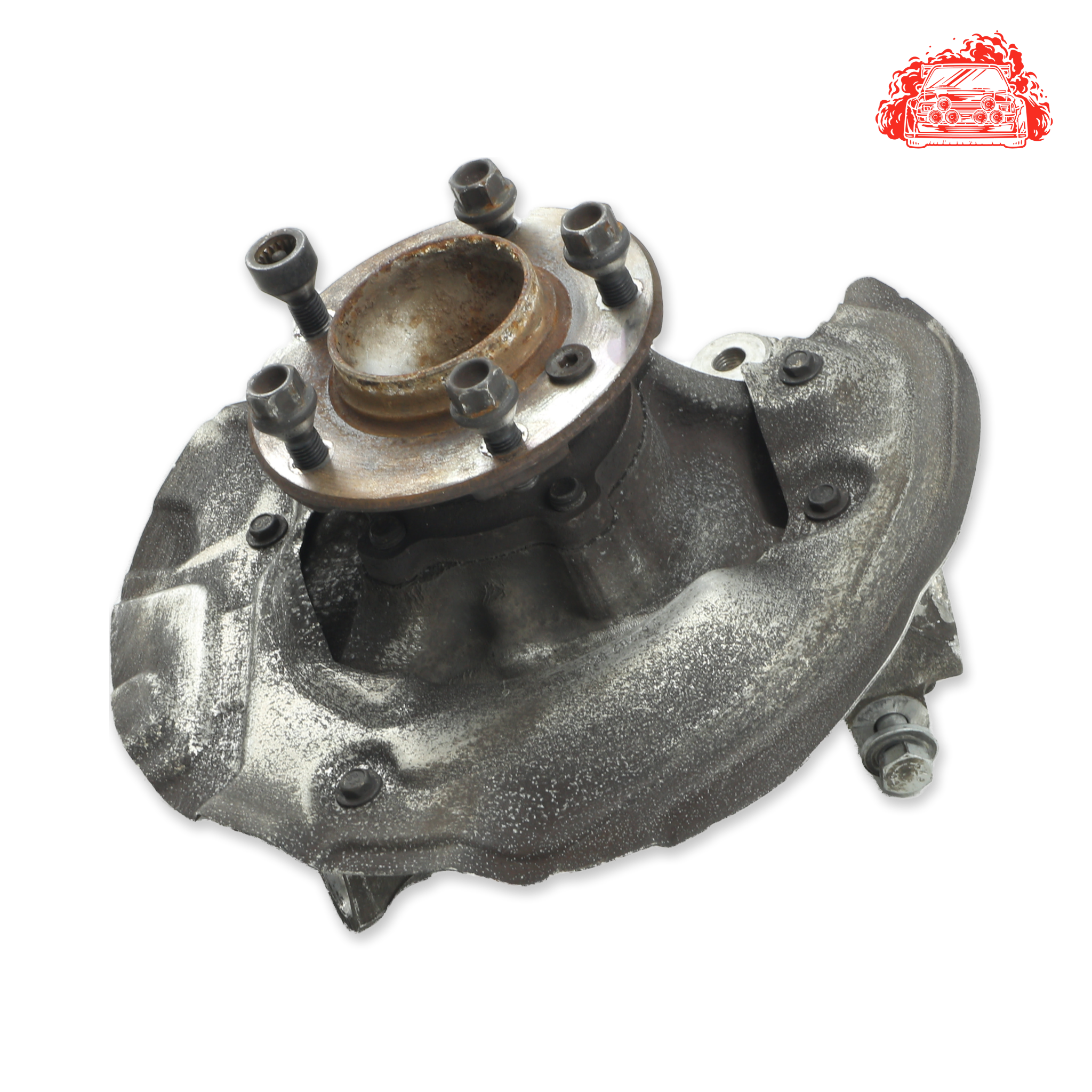 Used BMW 320i A/T (E90) Driver Side Front Knuckle and Hub - OEM Part 3121676444403
