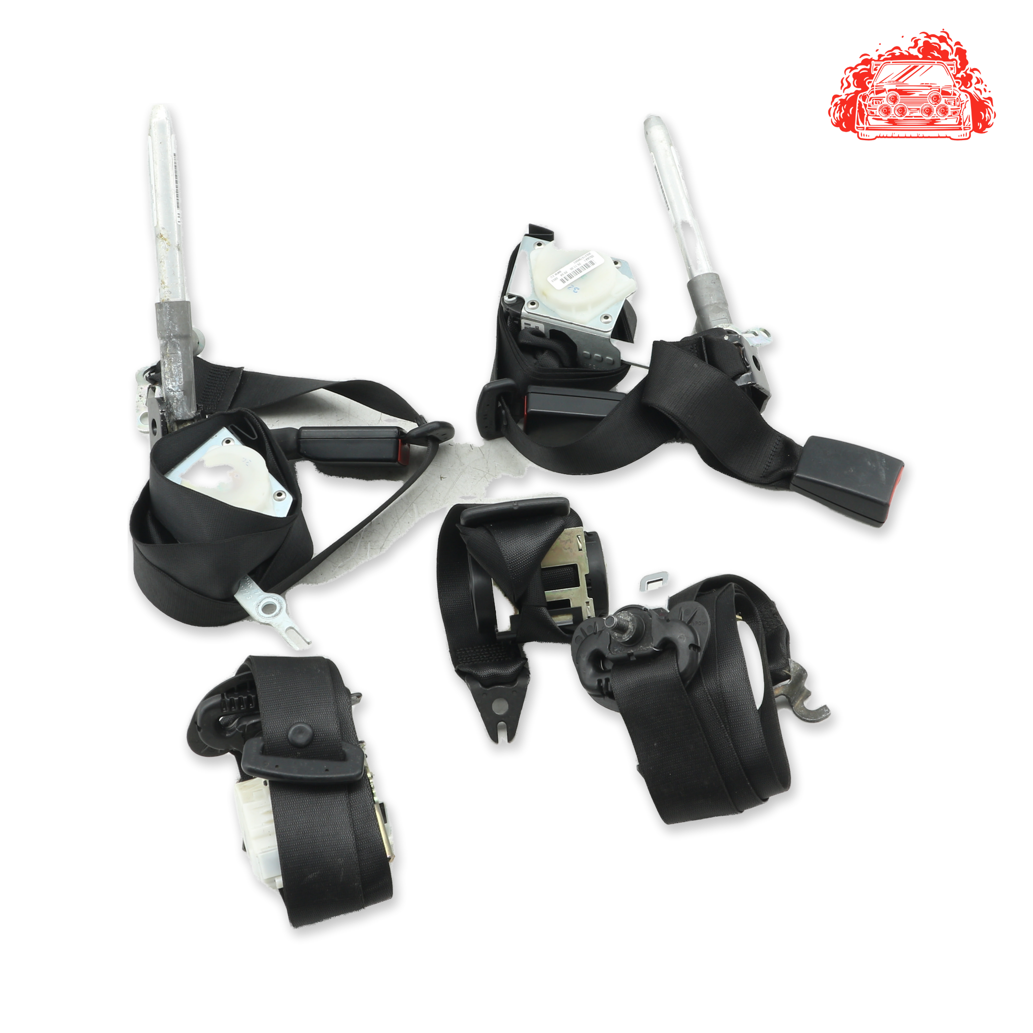Used BMW 320i A/T (E90) Front/Rear Seat Belt Set - OEM Part S969753641