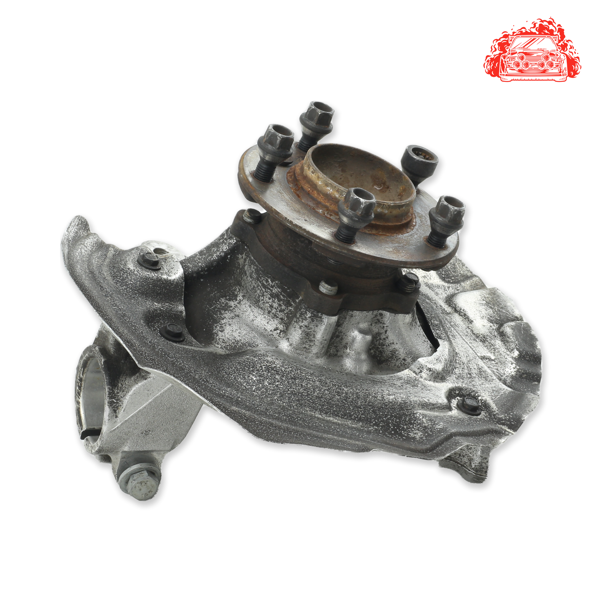 Used BMW 320i A/T (E90) Passenger Side Front Knuckle and Hub - OEM Part 3121676444303