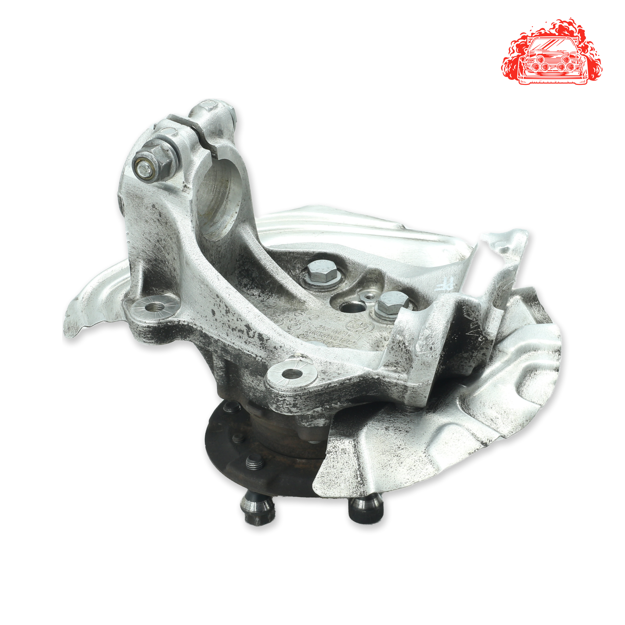 Used BMW 320i A/T (E90) Passenger Side Front Knuckle and Hub - OEM Part 3121676444303