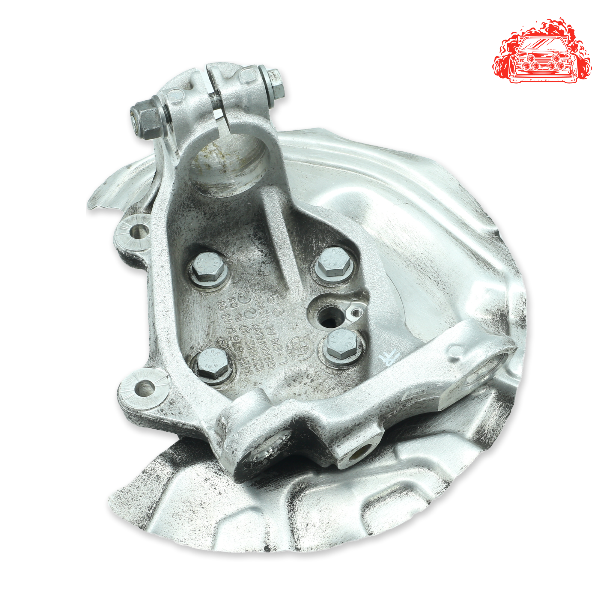 Used BMW 320i A/T (E90) Passenger Side Front Knuckle and Hub - OEM Part 3121676444303