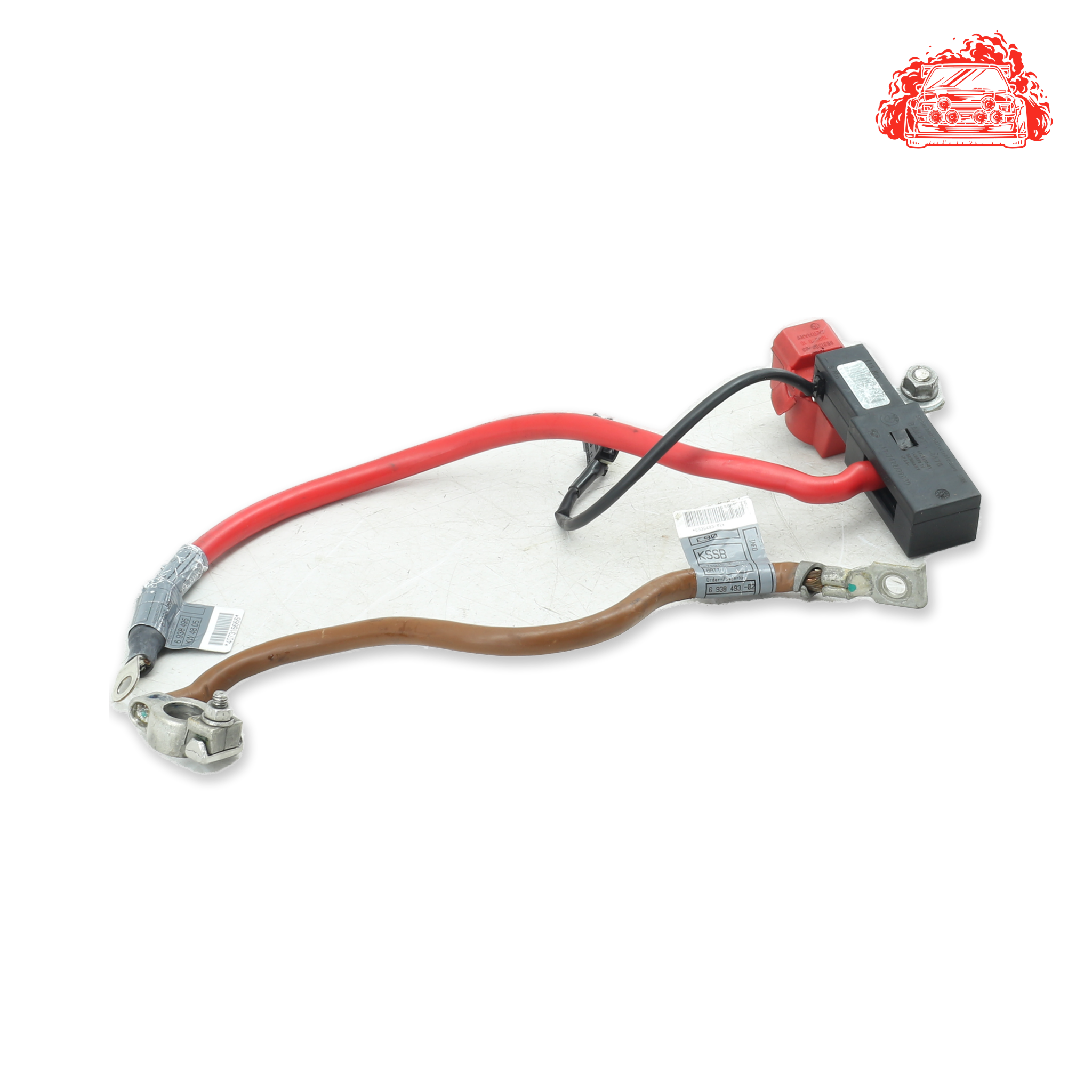 Used BMW 320i A/T (E90) Positive/Negative Battery Cable - OEM Part 6938495,6938493-02