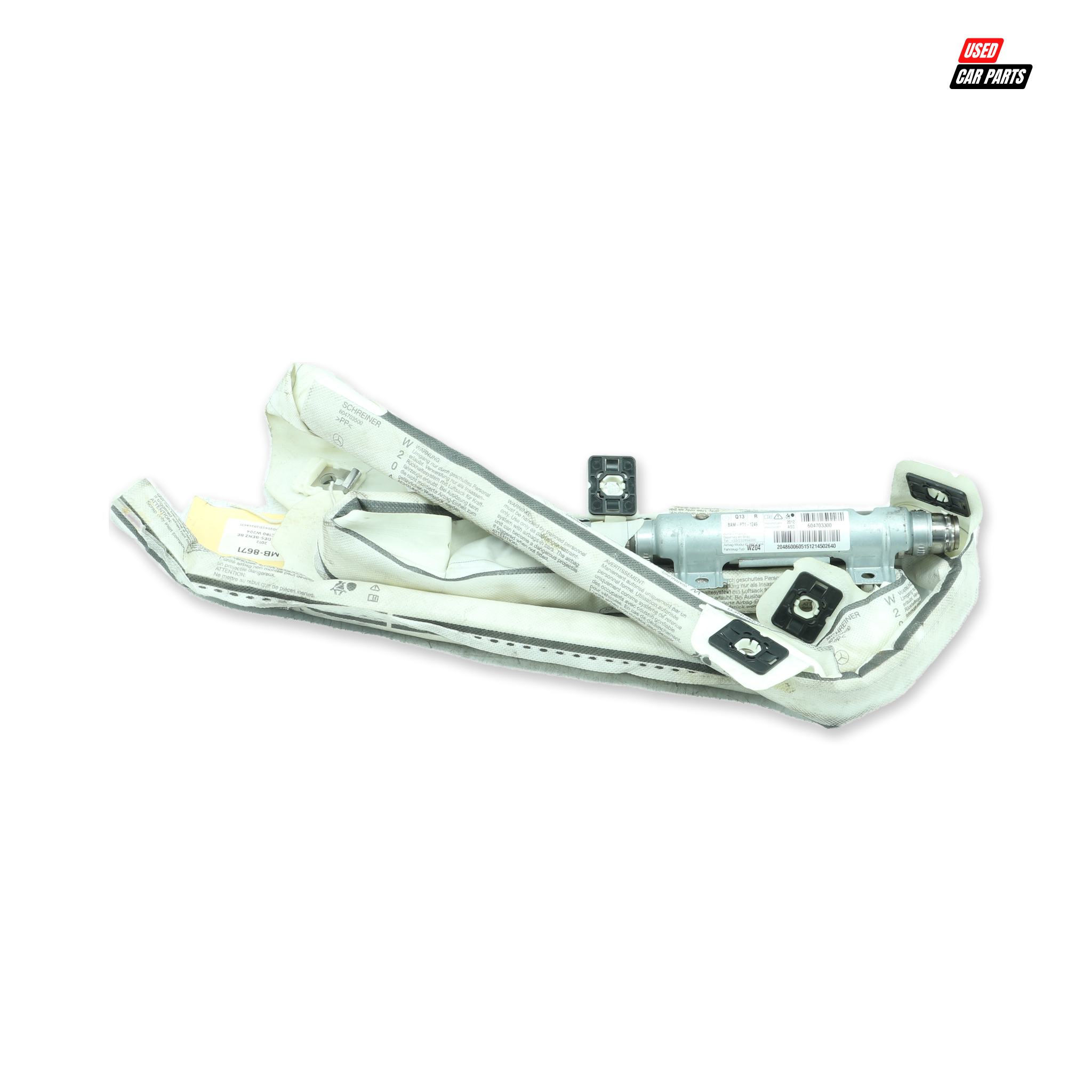 Used Drivers Side Curtain Airbag (Part Number 604703300) for 2012 MERCEDES-BENZ C180