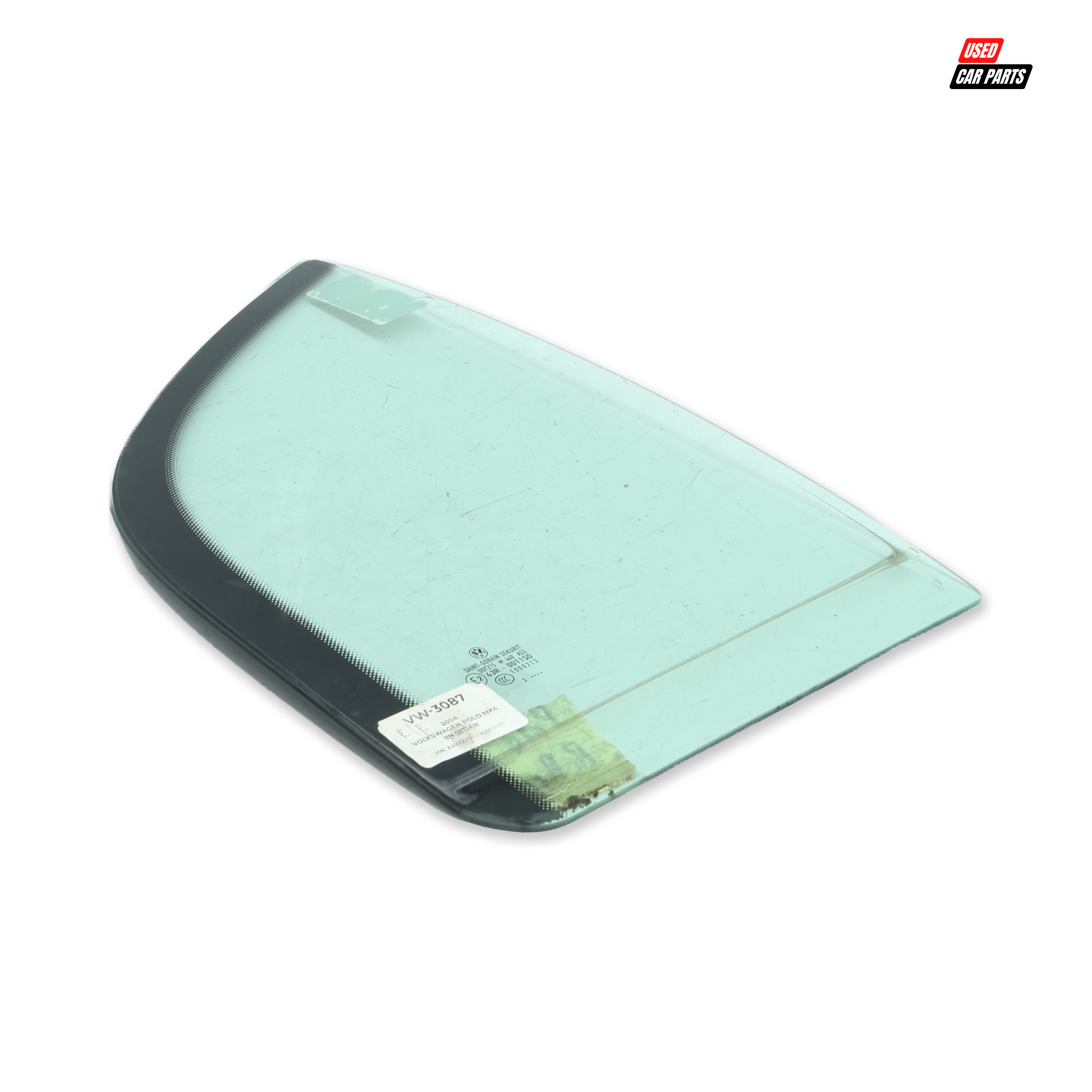 Genuine Used Drivers Side Rear Quarter Window for 2009 Volkswagen Polo Mk4 Sedan
