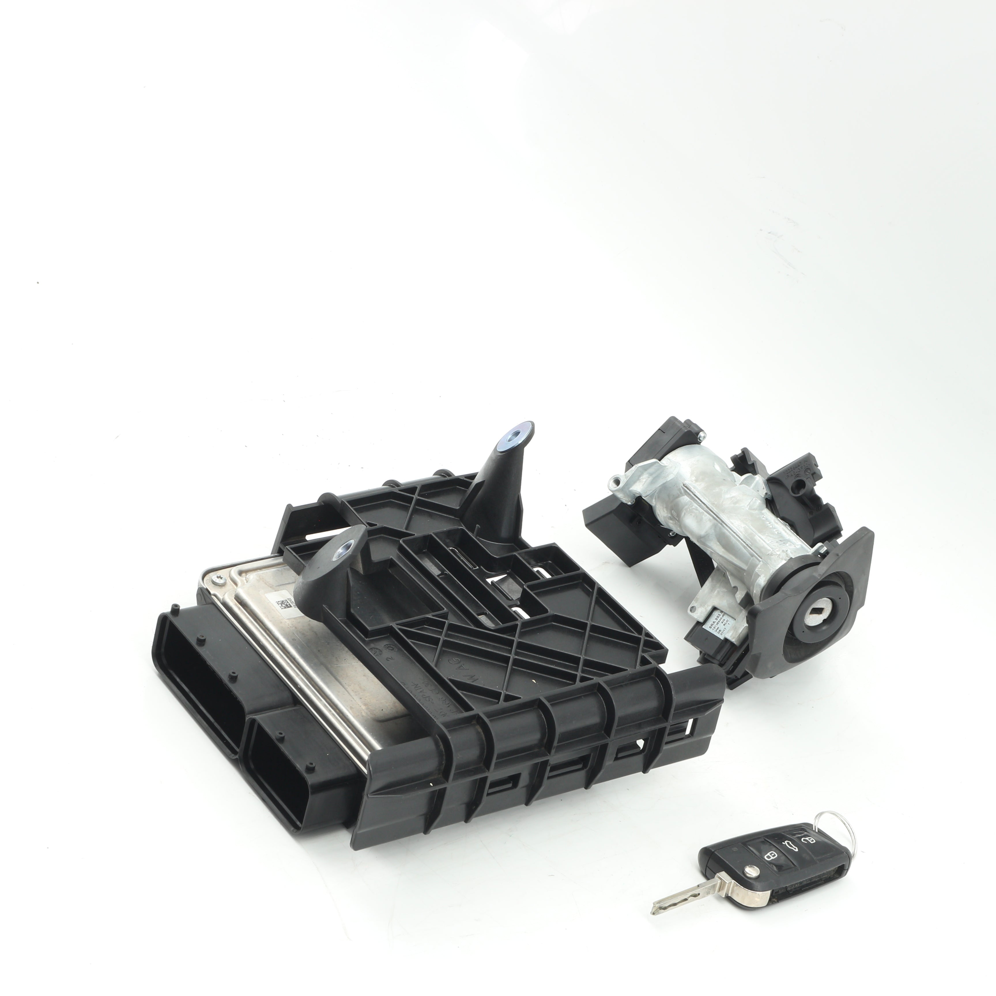 Used VOLKSWAGEN POLO 1.2 TRENDLINE DSG ECU + KEY + IGNITION - OEM Part 04C907309BB,1K0905851