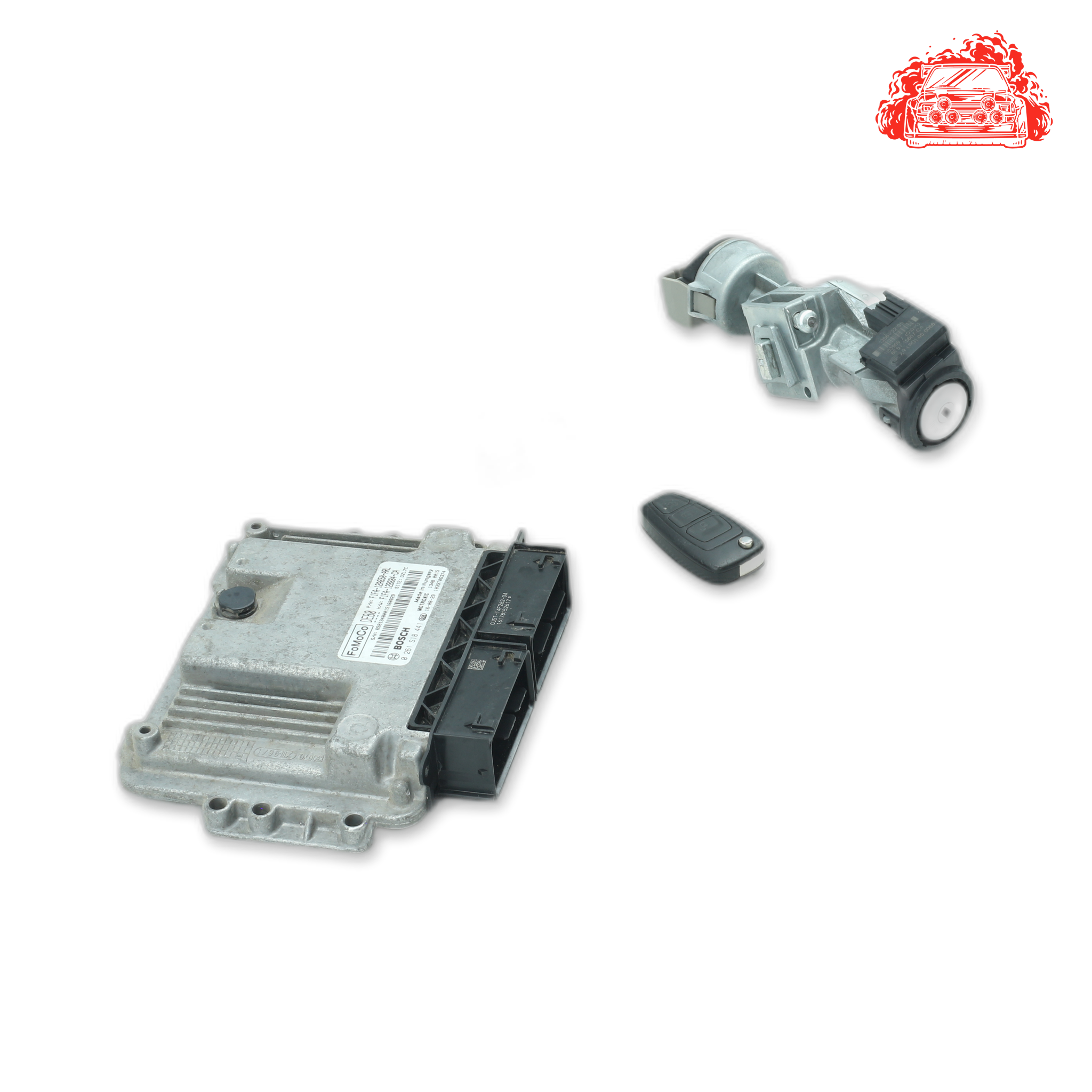 Used Ford Focus 1.0 EcoBoost Ambiente ECU + Ignition + Keys + Barrels - OEM Part F1FA-12A650,3M51-3F880