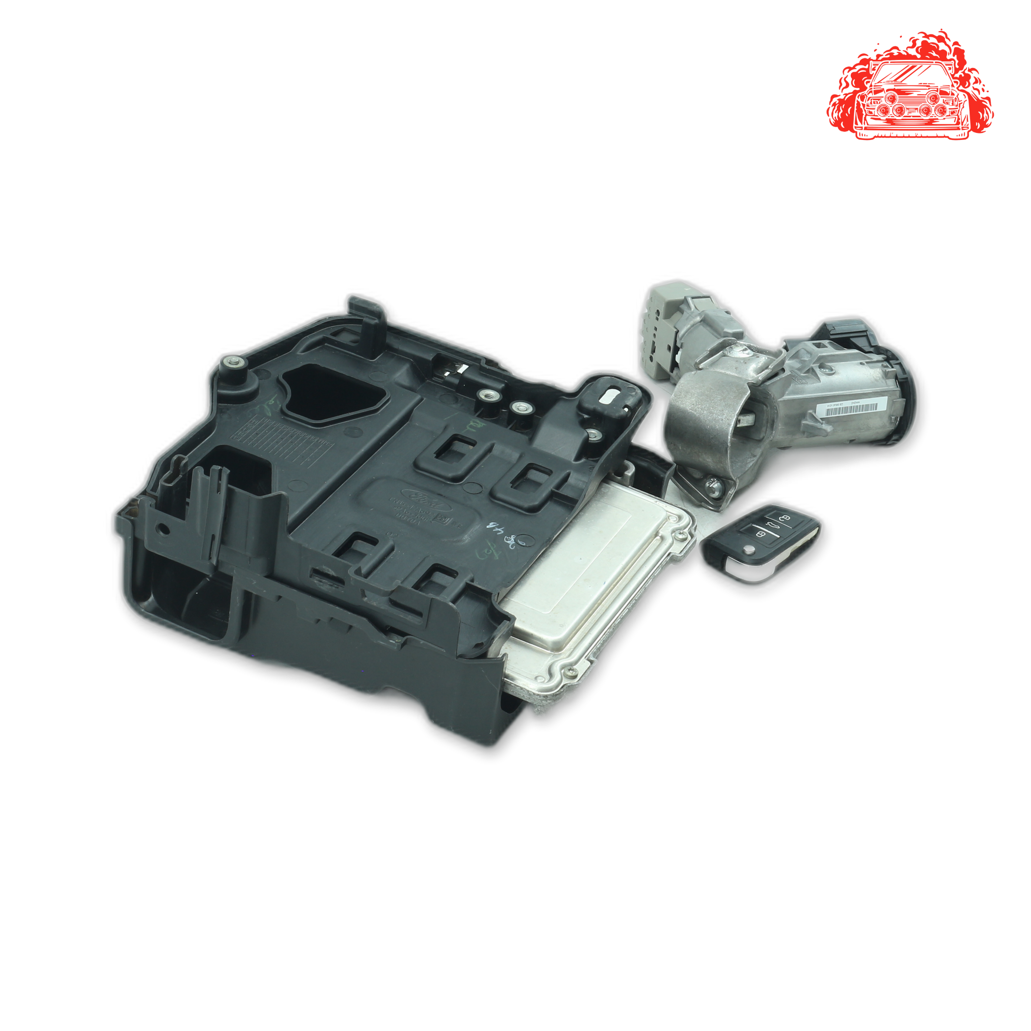 Used Ford EcoSport ECU + Ignition + Keys + Barrels - OEM Part CN1512A692,9V213F880ED