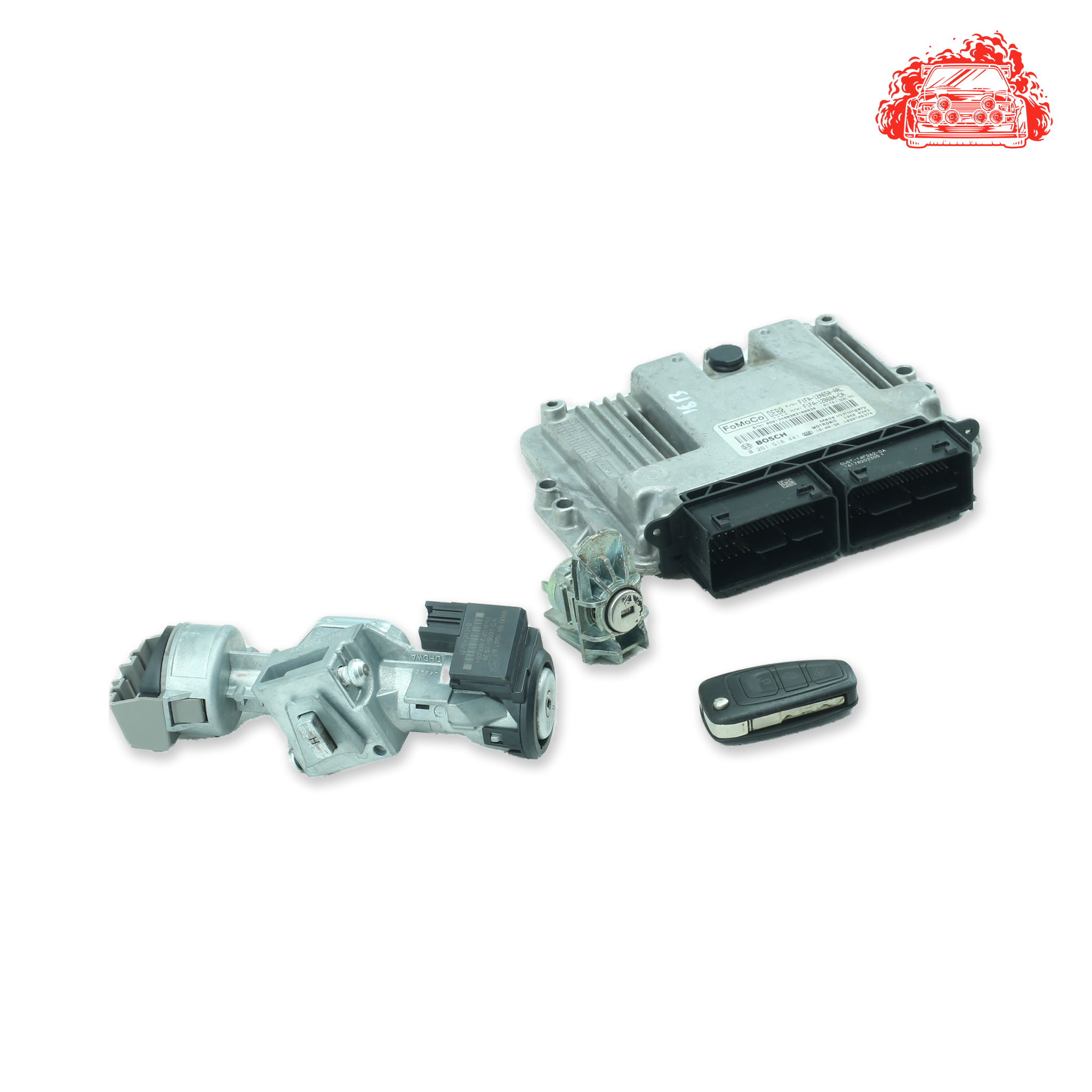 Used Ford Focus EcoBoost ECU + Ignition + Keys + Barrels - OEM Part 3M513F880AE,F1FA12A650ARL
