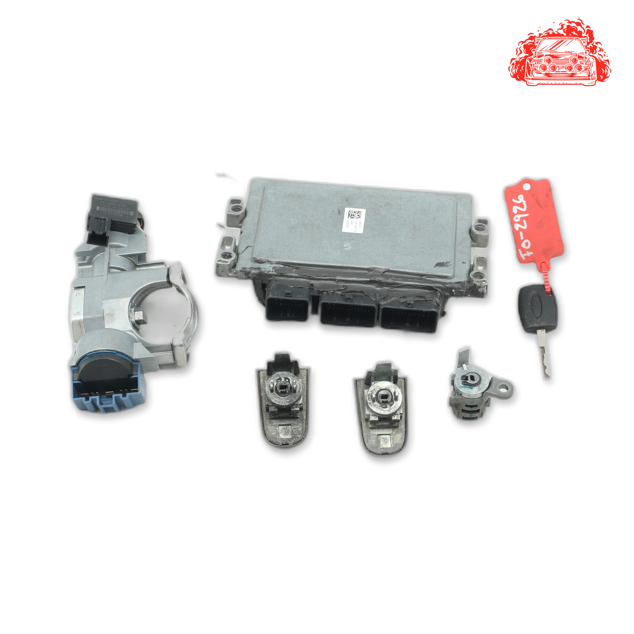 Used Ford Ranger 2.5i P/U S/C ECU + Ignition + Keys + Barrels - OEM Part S180117201,AB393F880AA