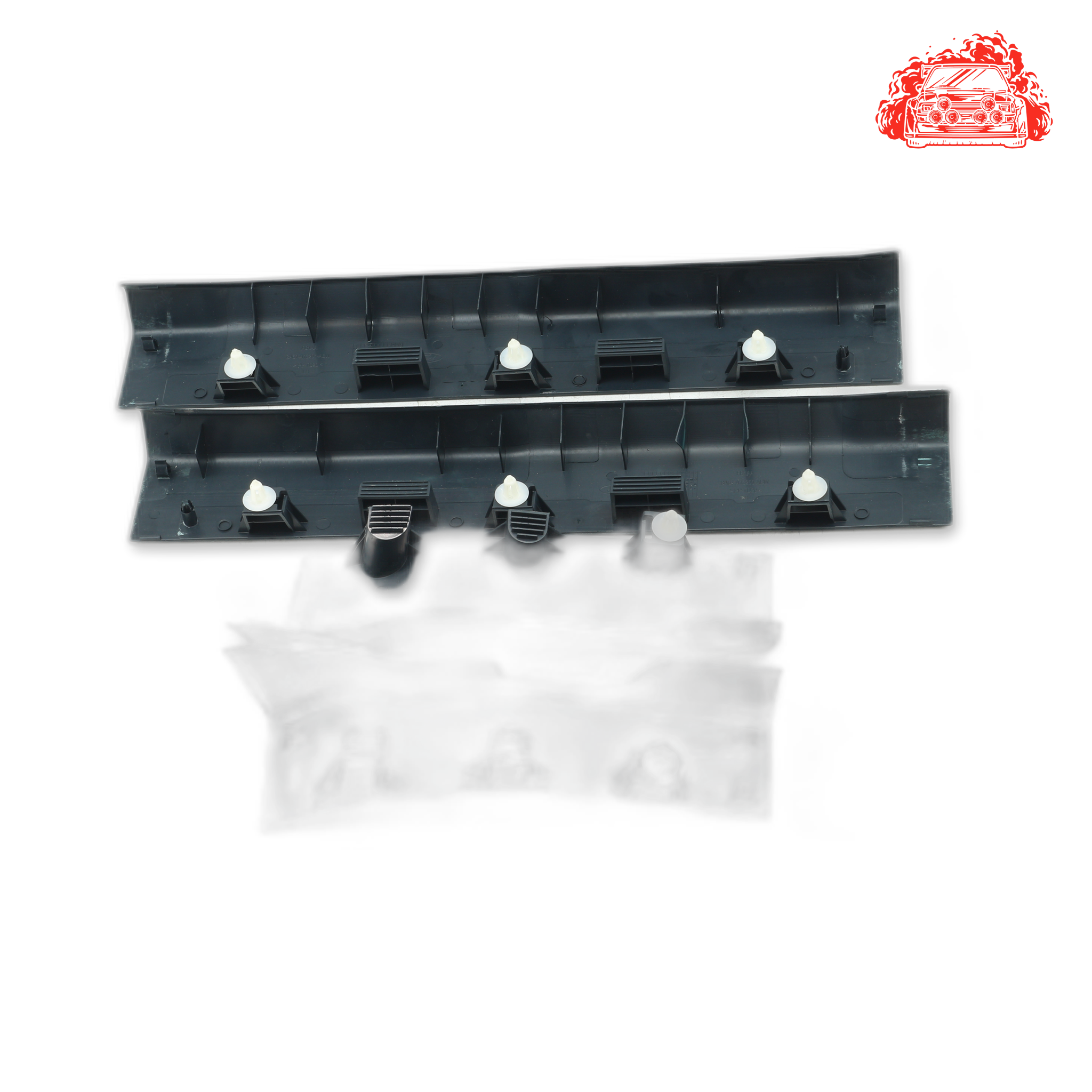Ford Fiesta 1.6 Ambiente Powershift Door Sill Trim Strip Set - OEM Part 8A61-A13201-ABW