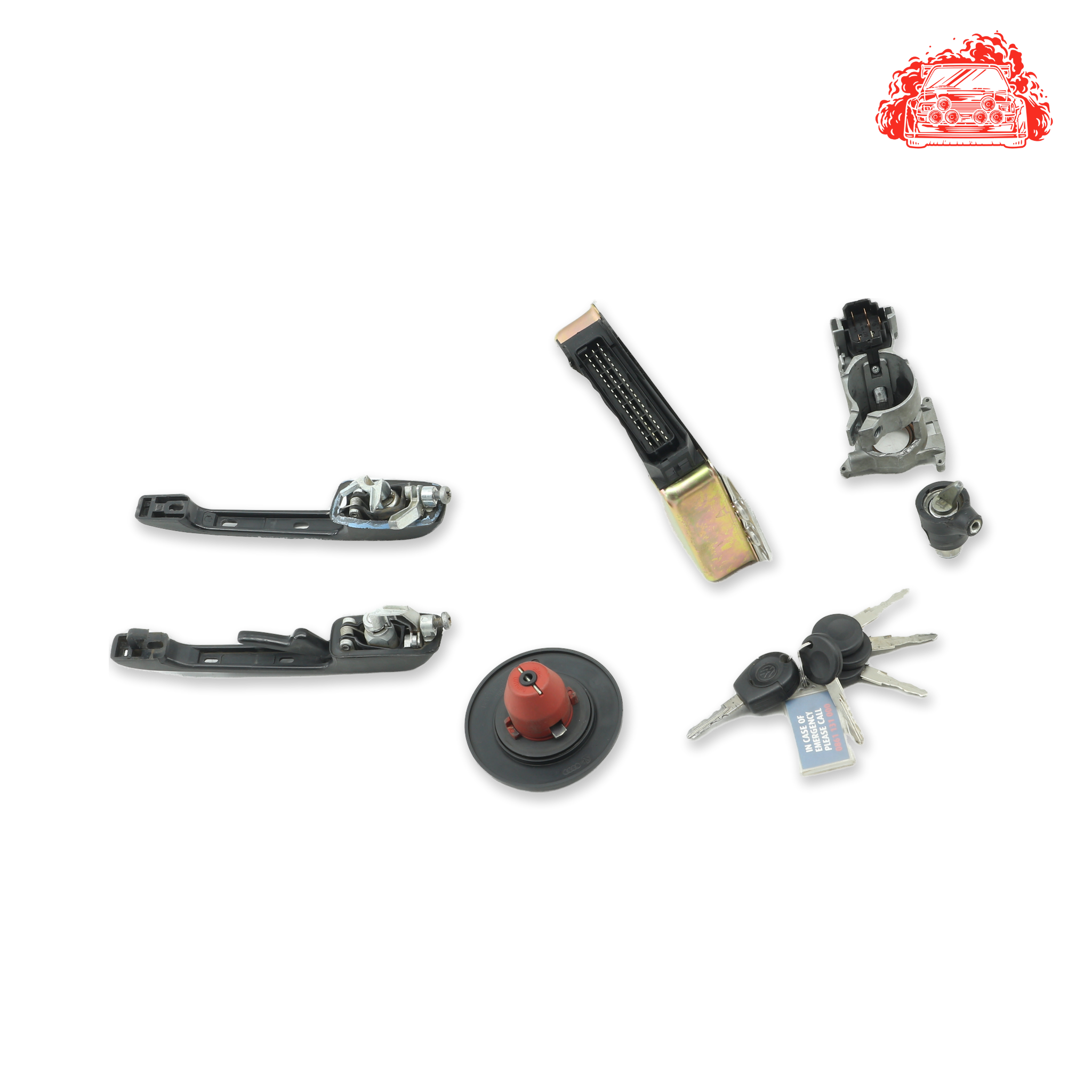 Used VOLKSWAGEN Golf Tenaciti 1.6i ECU + Ignition + Keys + Barrels - OEM Part 17S906258AA