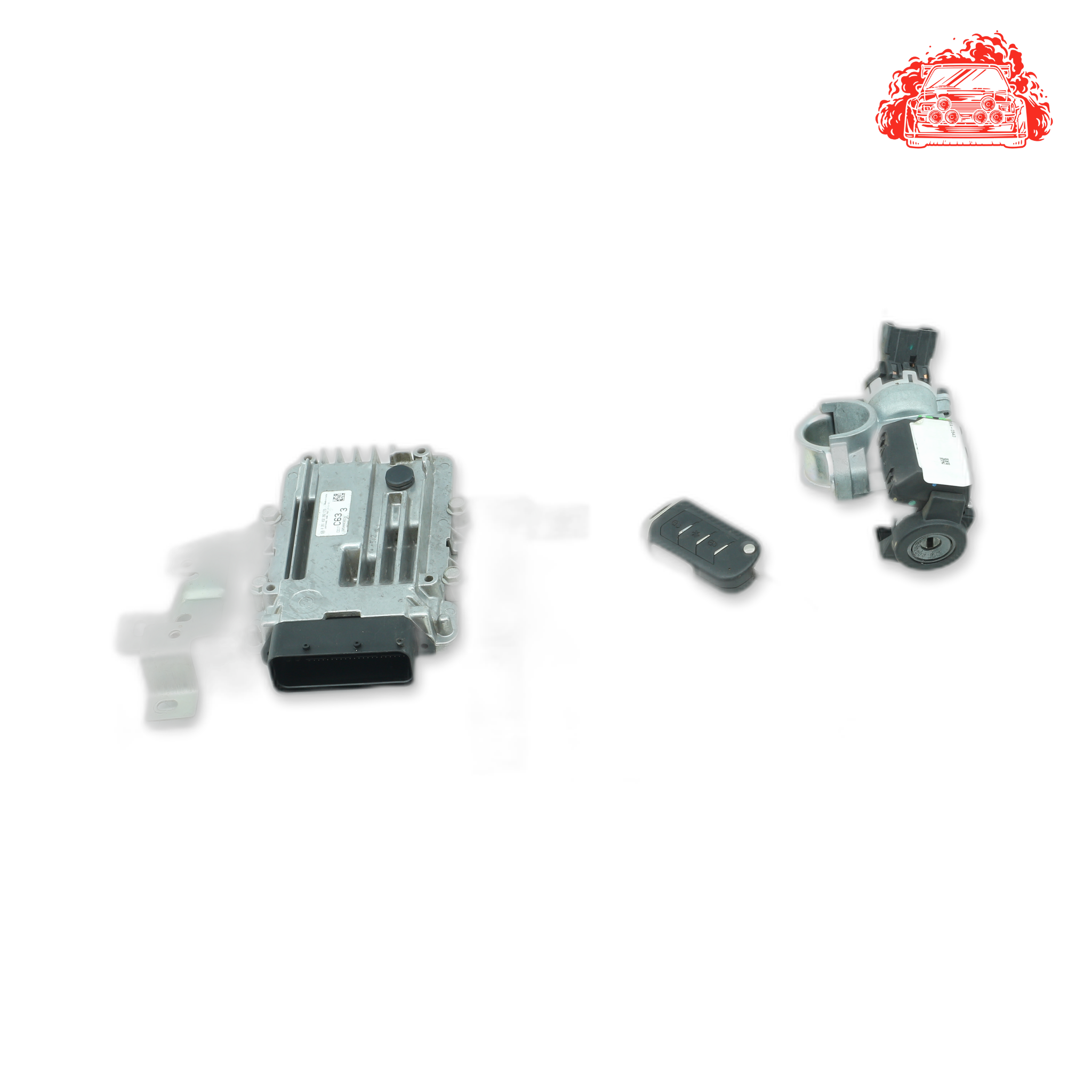 Used Mahindra Tuv300 T8 ECU + Ignition + Keys + Barrels - OEM Part 0281032282