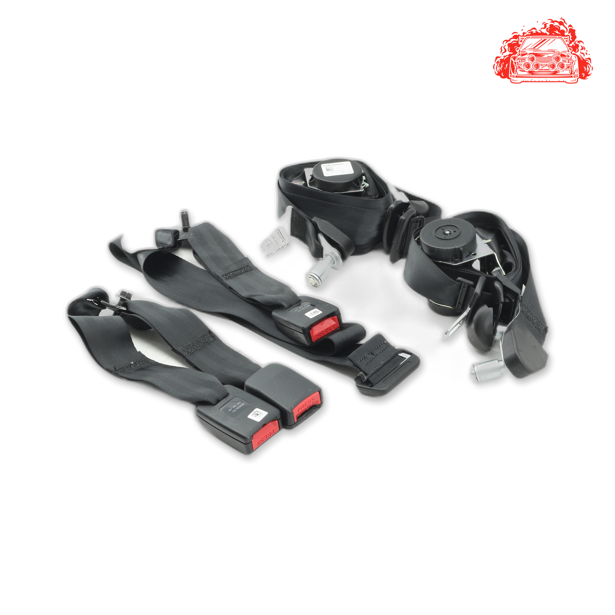 Used Mahindra TUV300 T8 Rear Non Pretensioner Seat Belt Set