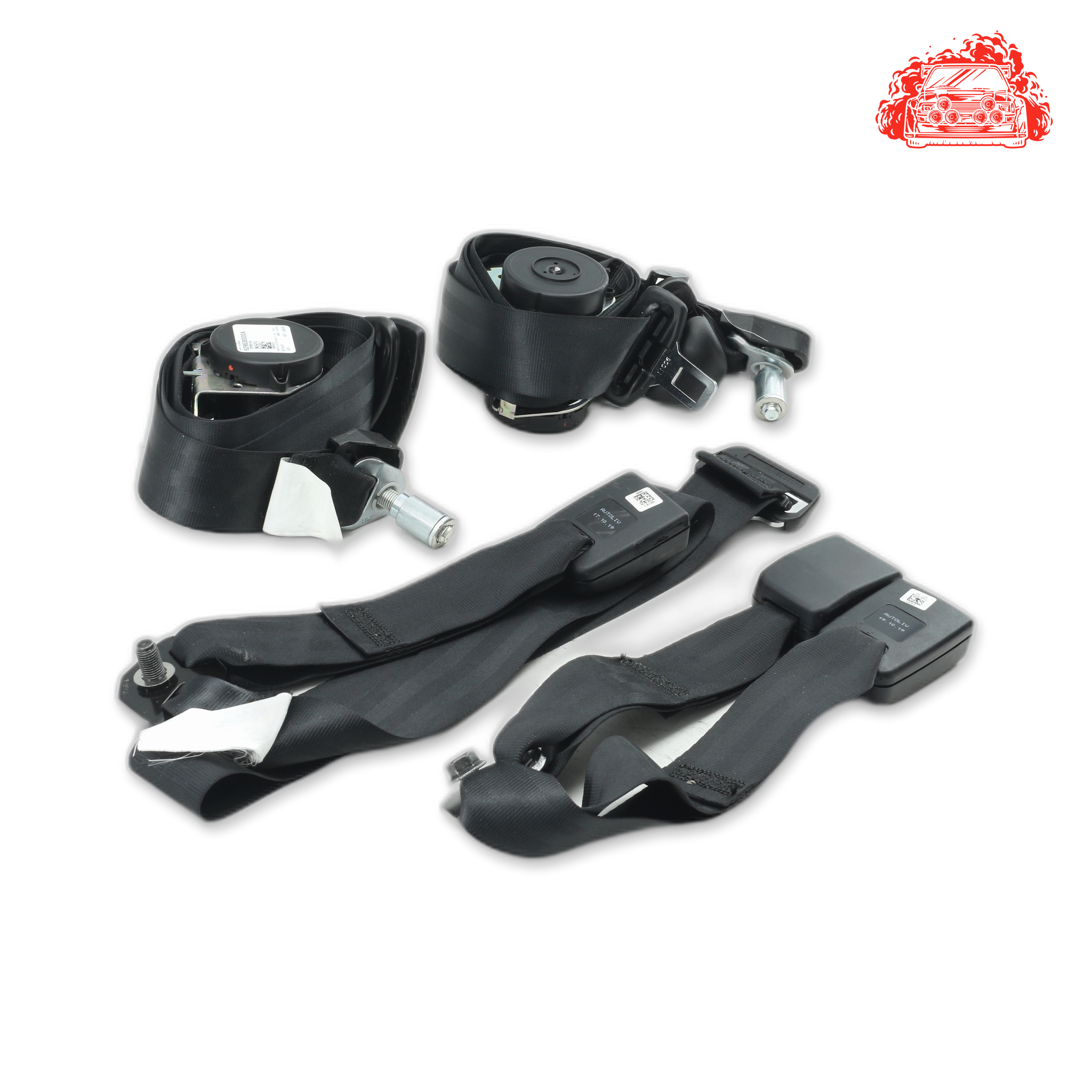 Used Mahindra TUV300 T8 Rear Non Pretensioner Seat Belt Set