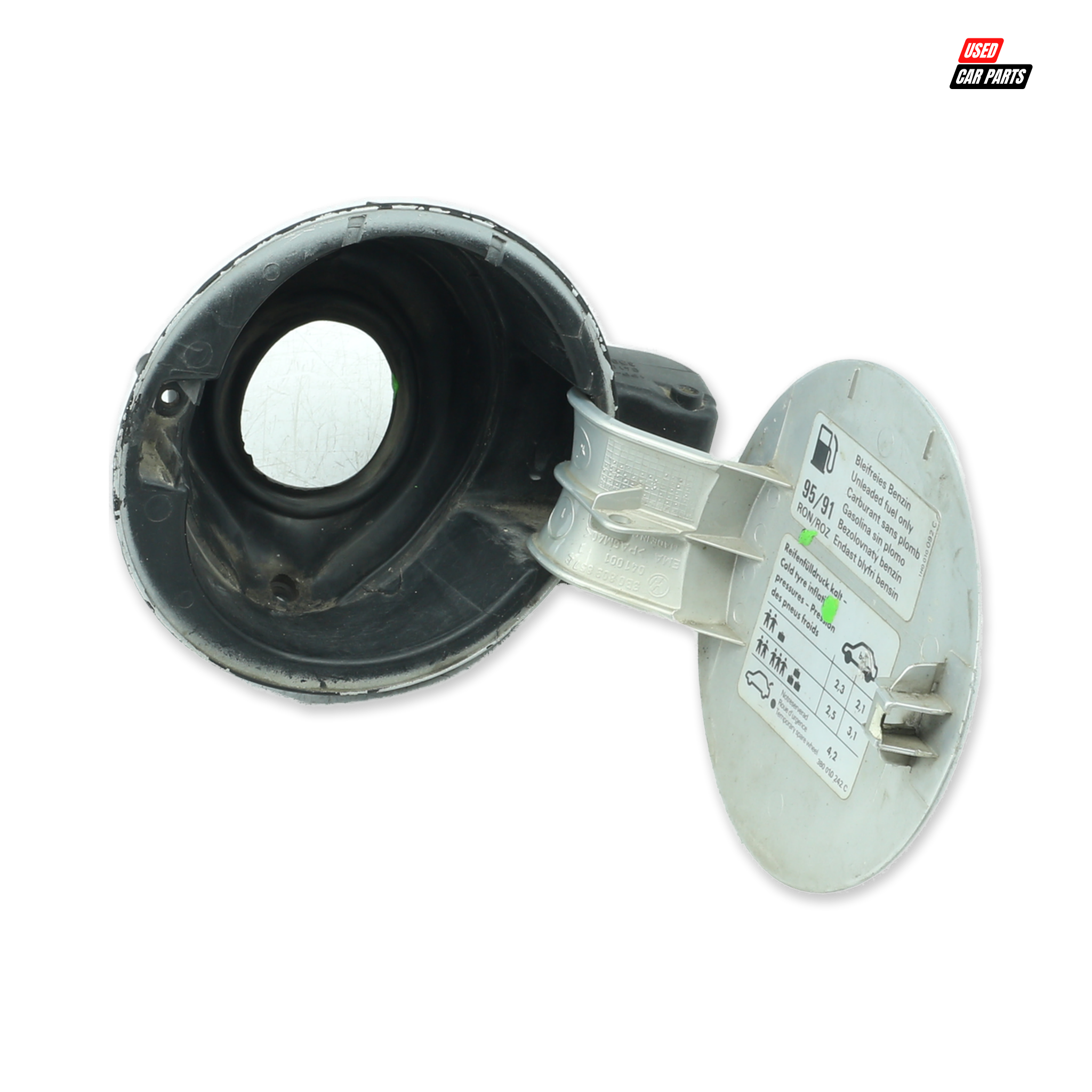 Used OEM Outer Fuel Cap Cover (Part Number 3B0809857E) for VOLKSWAGEN PASSAT 2000