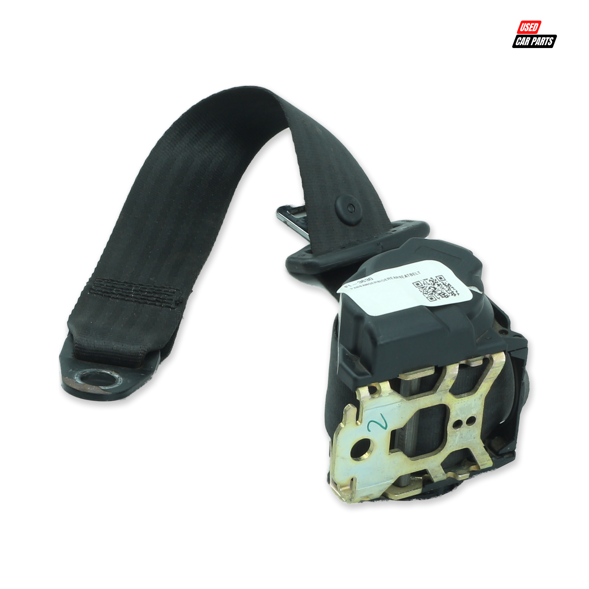 Passengers Side Rear Seat Belt for 2008 FIAT PANDA 1.2 DYNAMIC (Used/Salvaged)