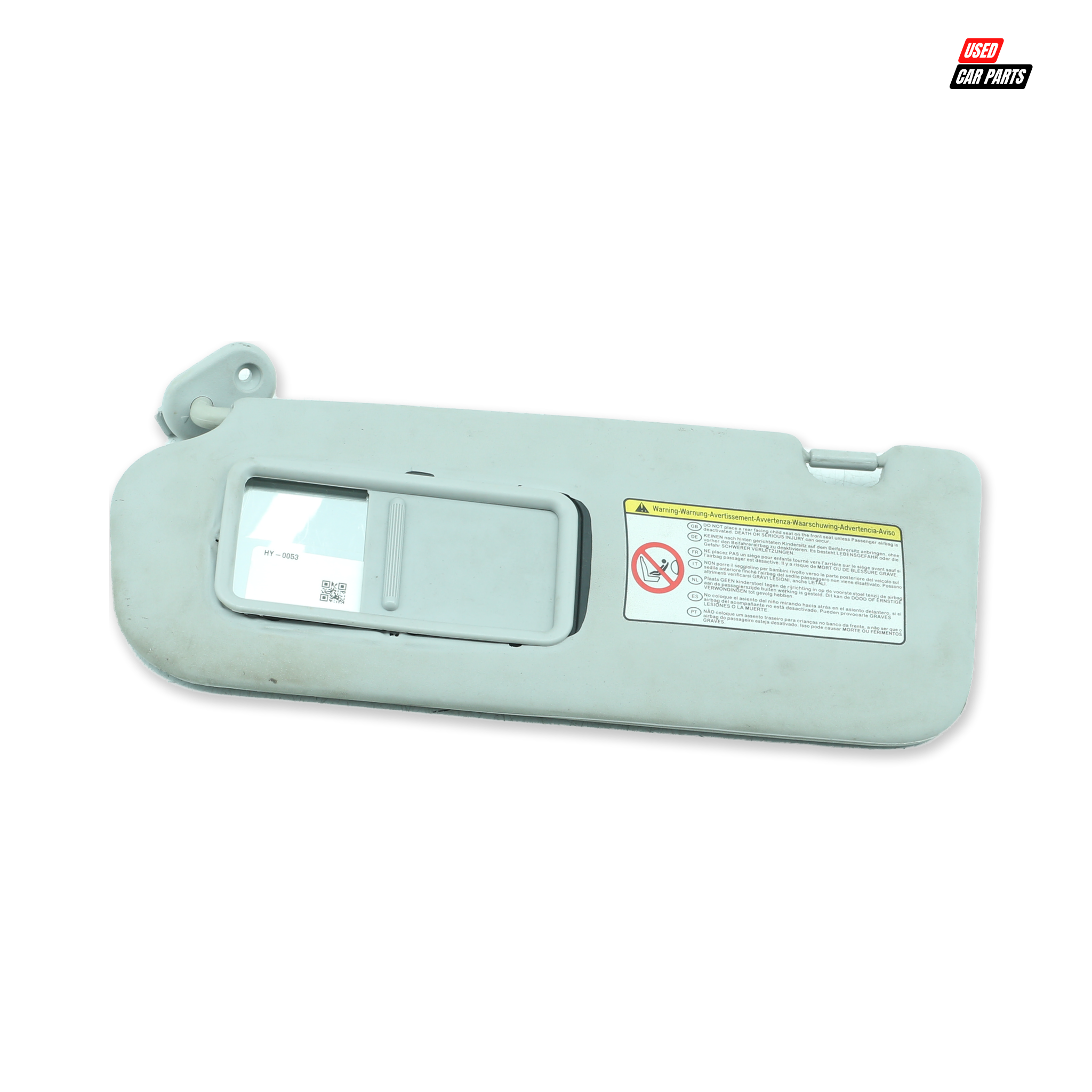 Used Passengers Side Sun Visor (Part Number PA6LH) for 2013 HYUNDAI i20 1.4D GLIDE