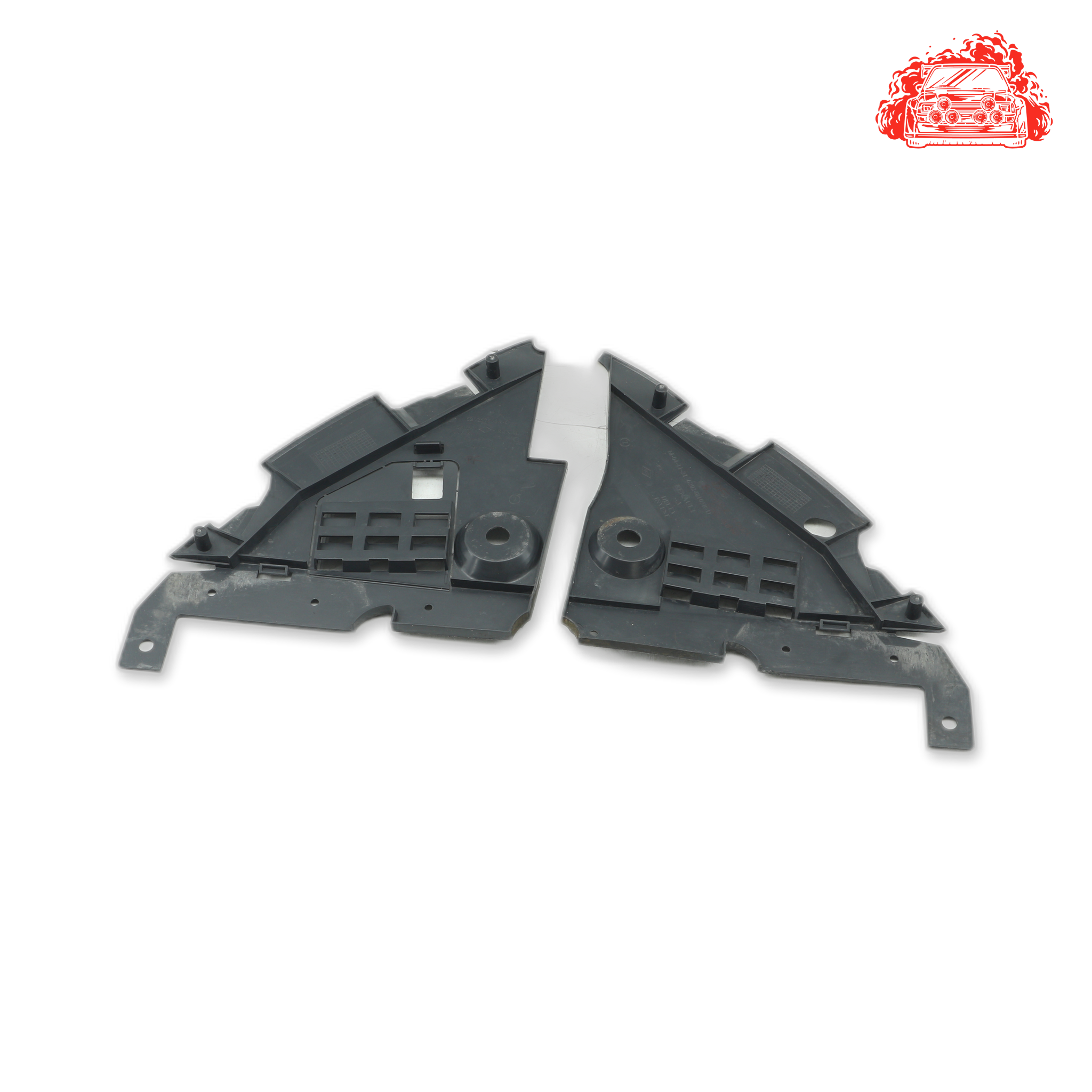 Used Renault Sandero Fender Liner Brackets Set - OEM Part 620257603R/620248105R