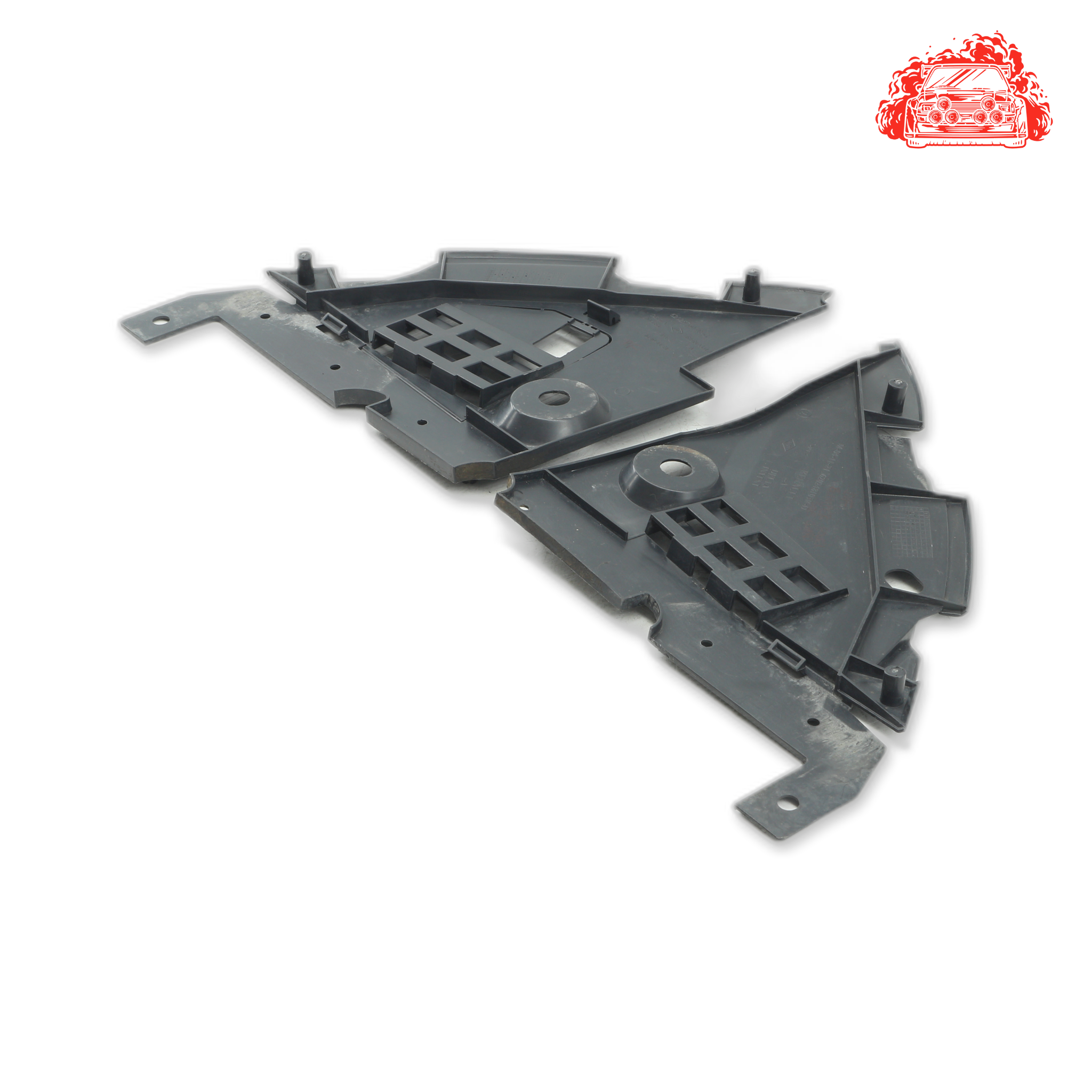 Used Renault Sandero Fender Liner Brackets Set - OEM Part 620257603R/620248105R