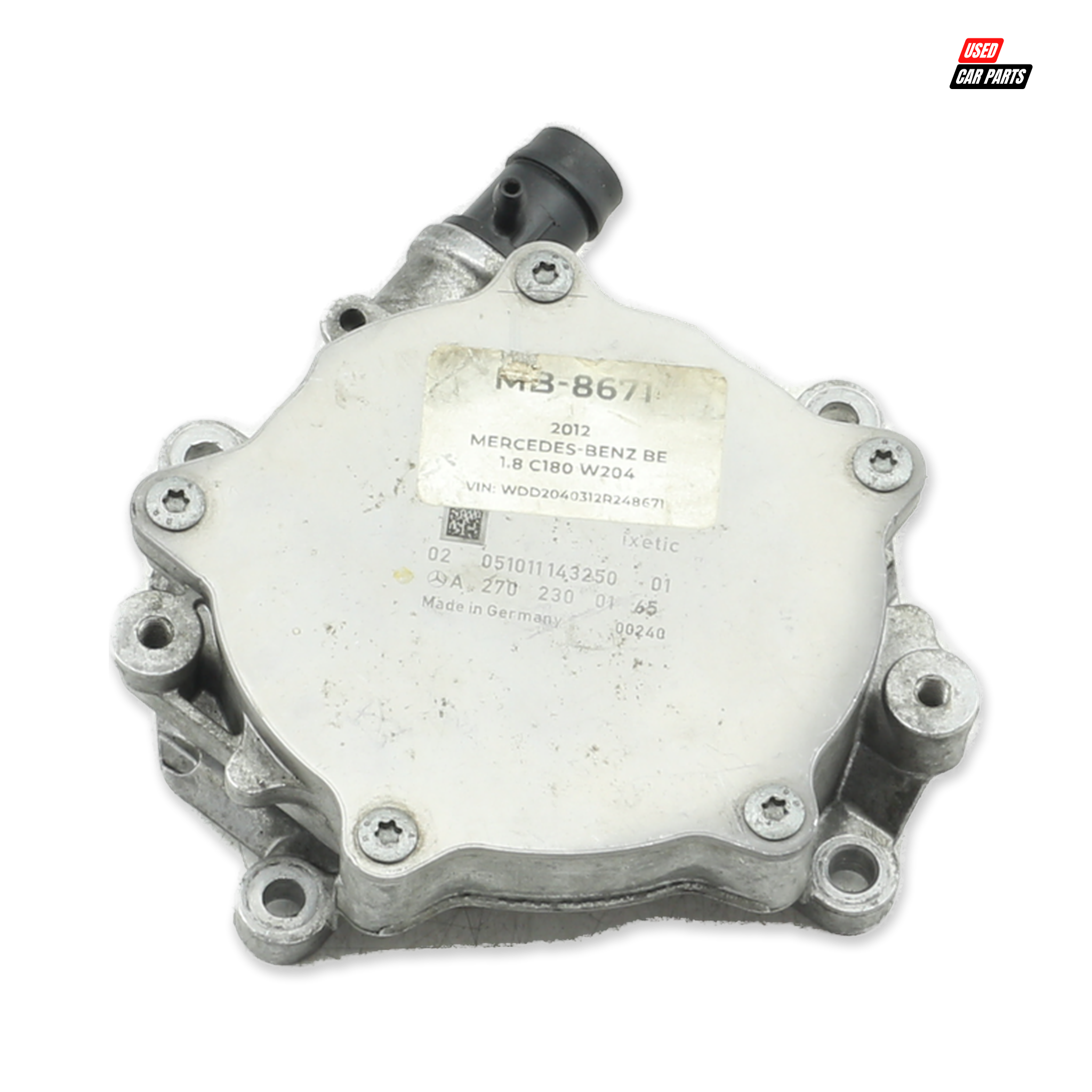 Used Vacuum Pump (Part Number A2702300165) for MERCEDES-BENZ C180 2012