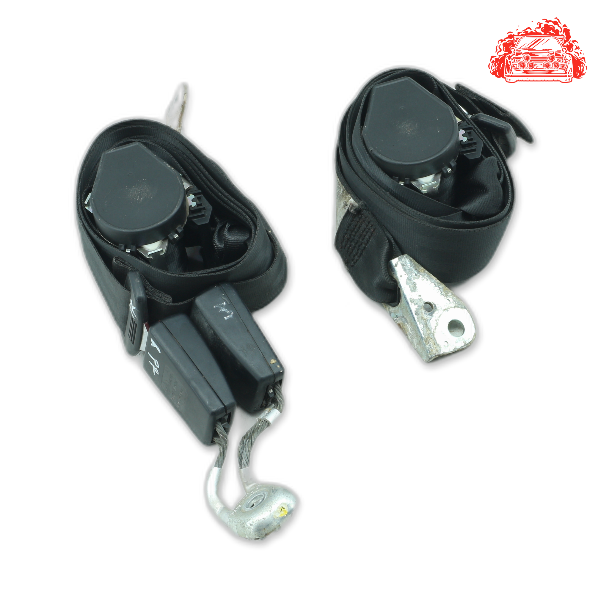 Used VOLKSWAGEN GOLF VI 1.4 TSi COMFORTLINE Rear Non Pretensioner Seat Belt Set - OEM Part 1K6857805,1K0857739
