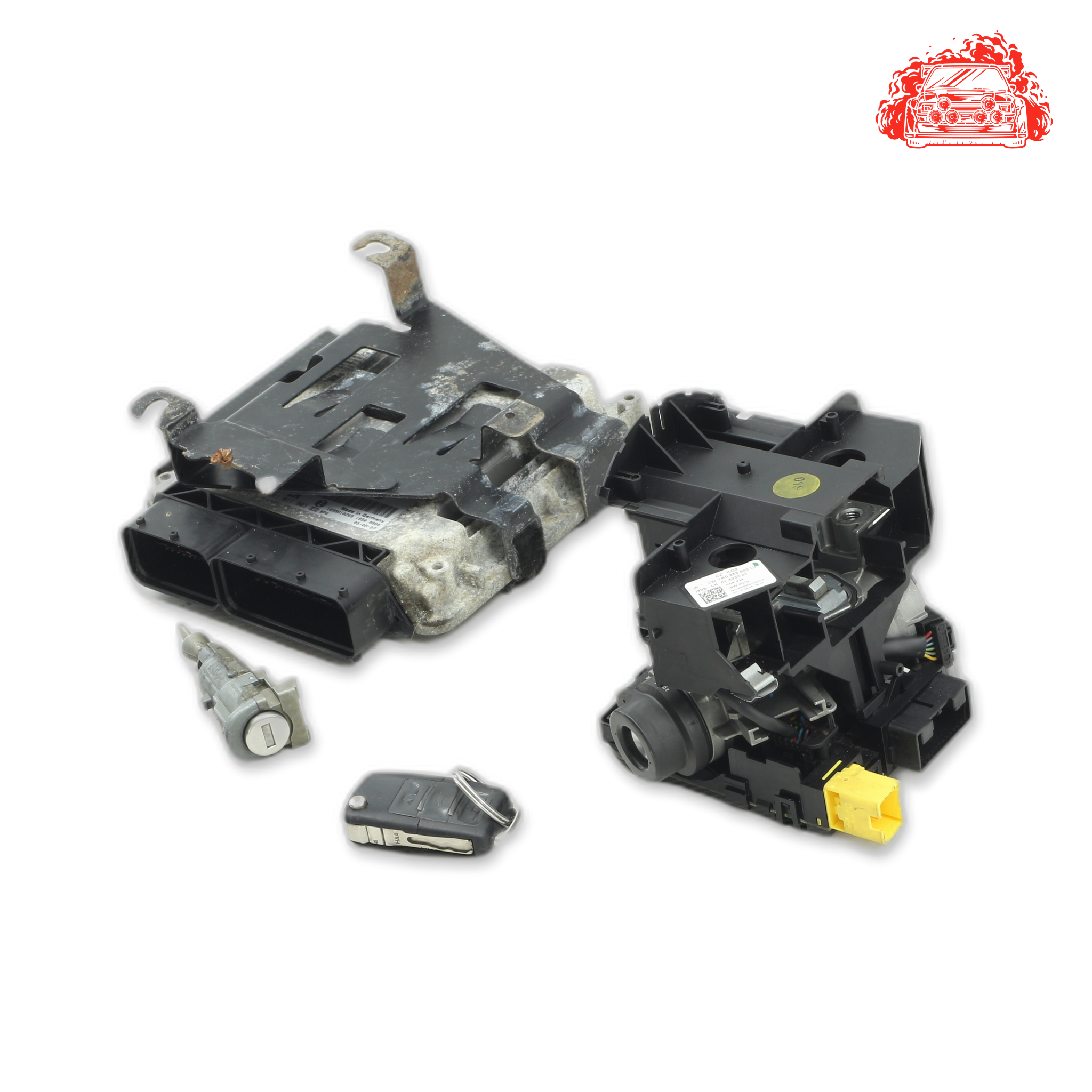 Used VOLKSWAGEN GOLF 2.0 TDI SPORTLINE ECU + IGNITION + KEYS + BARRELS - OEM Part 1K0953549A