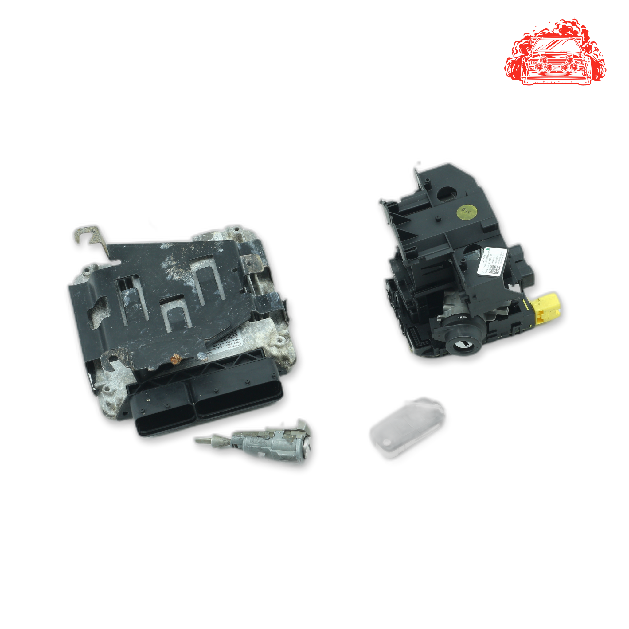 Used VOLKSWAGEN GOLF 2.0 TDI SPORTLINE ECU + IGNITION + KEYS + BARRELS - OEM Part 1K0953549A