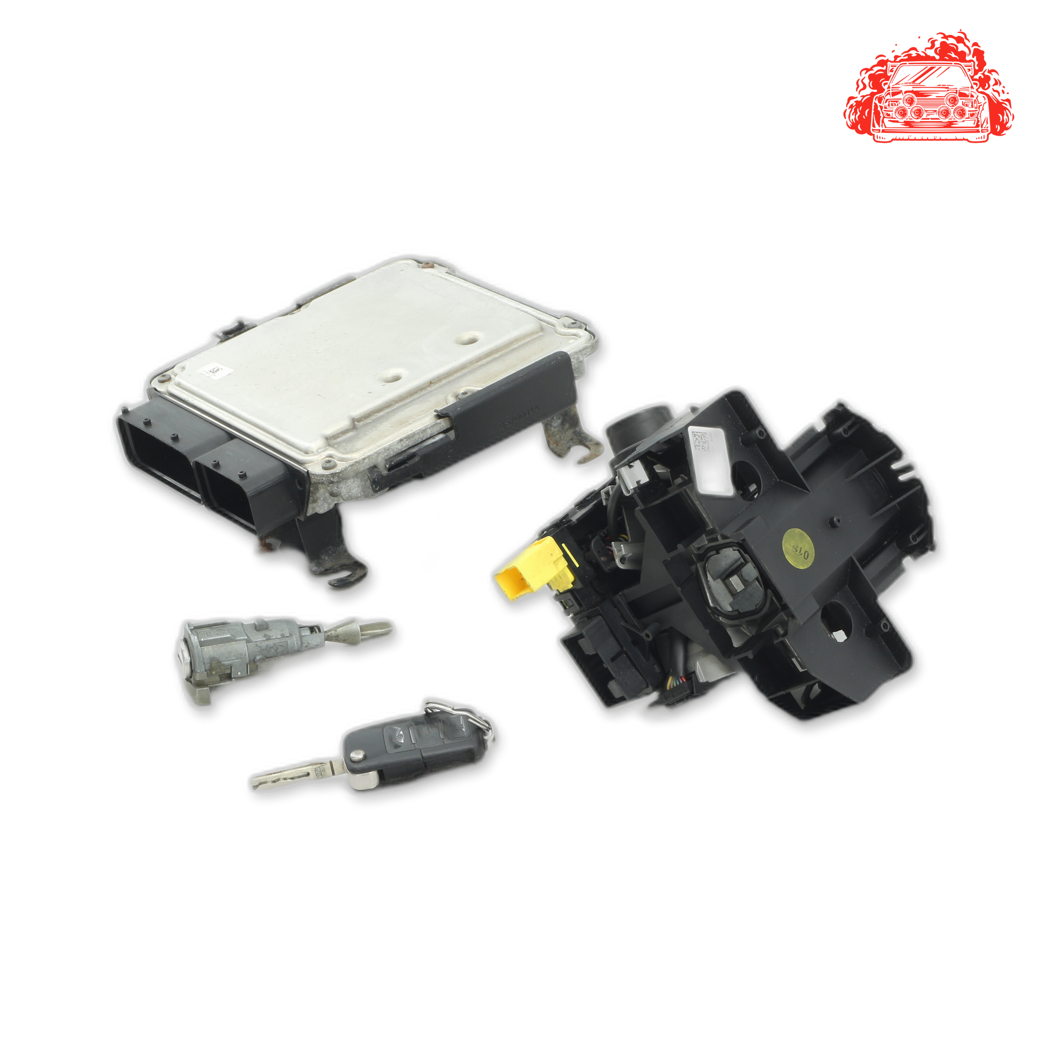 Used VOLKSWAGEN GOLF 2.0 TDI SPORTLINE ECU + IGNITION + KEYS + BARRELS - OEM Part 1K0953549A