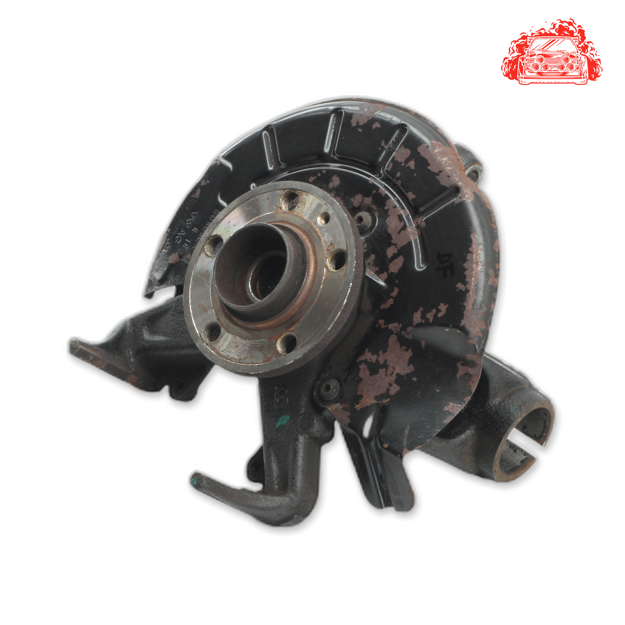Used VOLKSWAGEN POLO VIVO GP 1.4 TRENDLINE TIP Driver Side Front Knuckle and Hub - OEM Part 6R0615312A