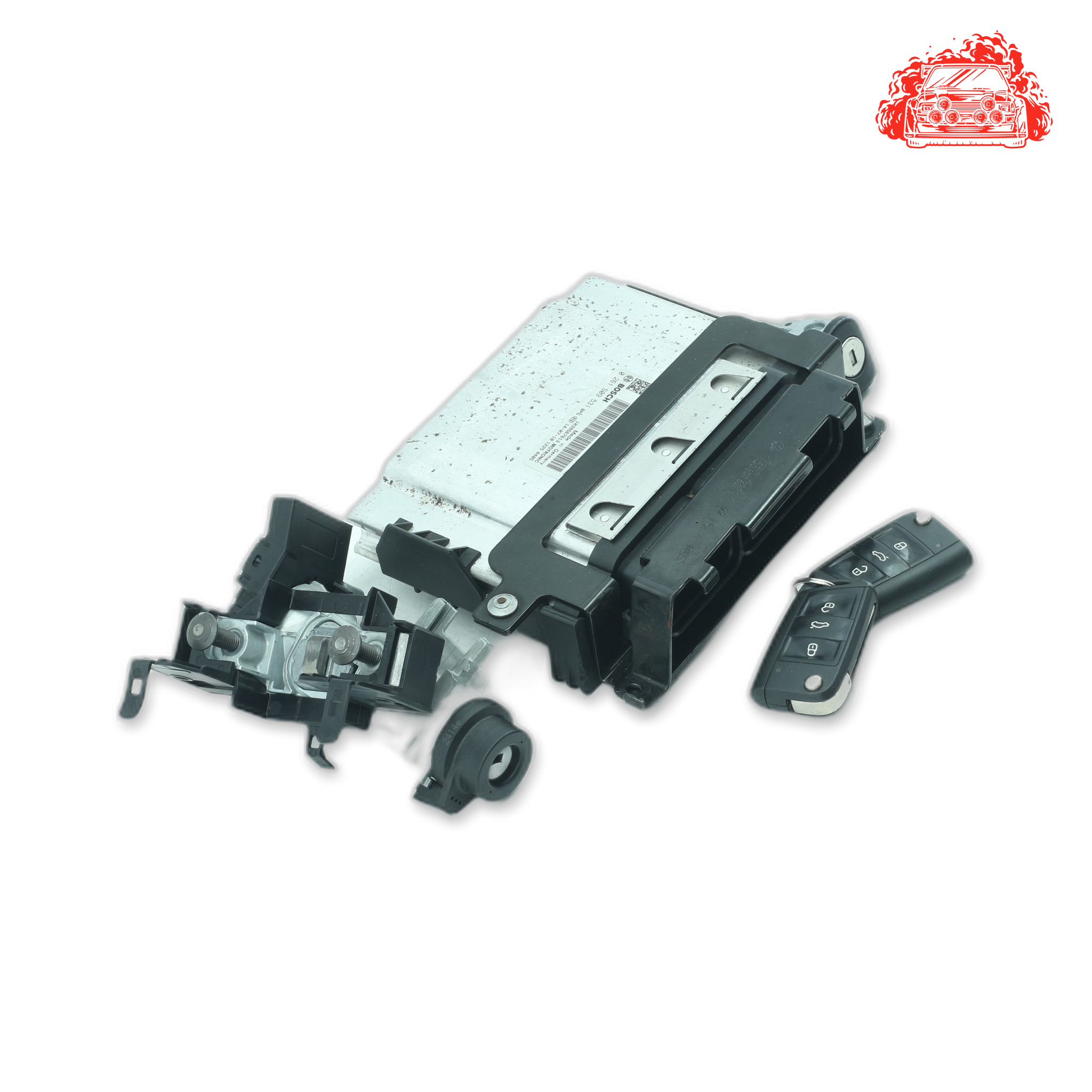 Used Volkswagen Polo 1.2 TSI Trendline ECU + Ignition + Keys + Barrels - OEM Part 0261S09531,1K0905851