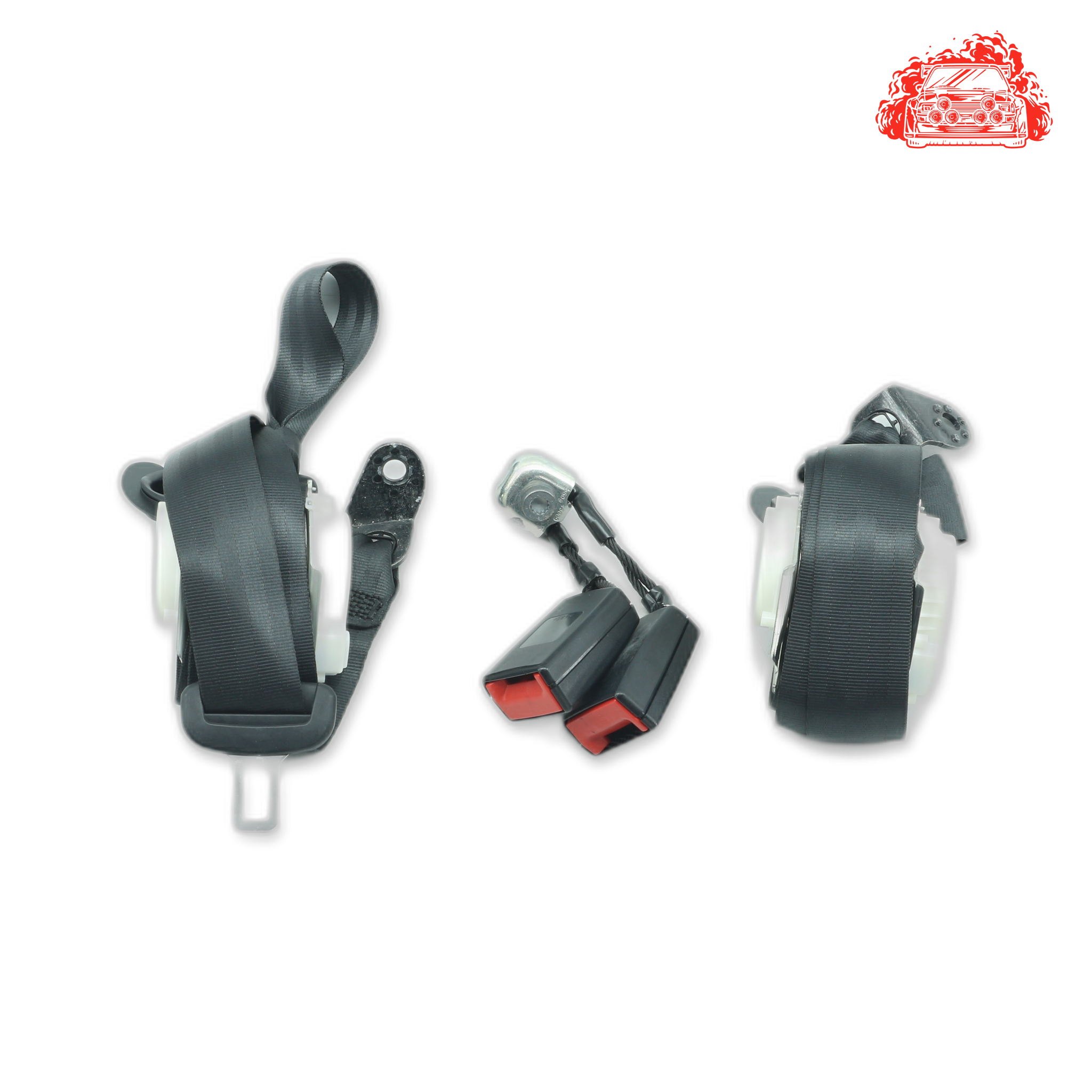 Used Volkswagen Polo 1.2 TSI Trendline Rear Non Pretensioner Seat Belt Set - OEM Part 34066879A,34066878A,6R0857739A