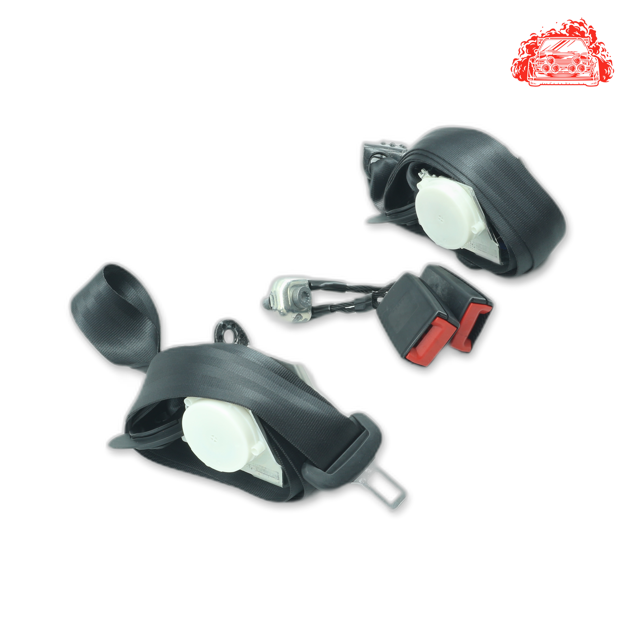 Used Volkswagen Polo 1.2 TSI Trendline Rear Non Pretensioner Seat Belt Set - OEM Part 34066879A,34066878A,6R0857739A