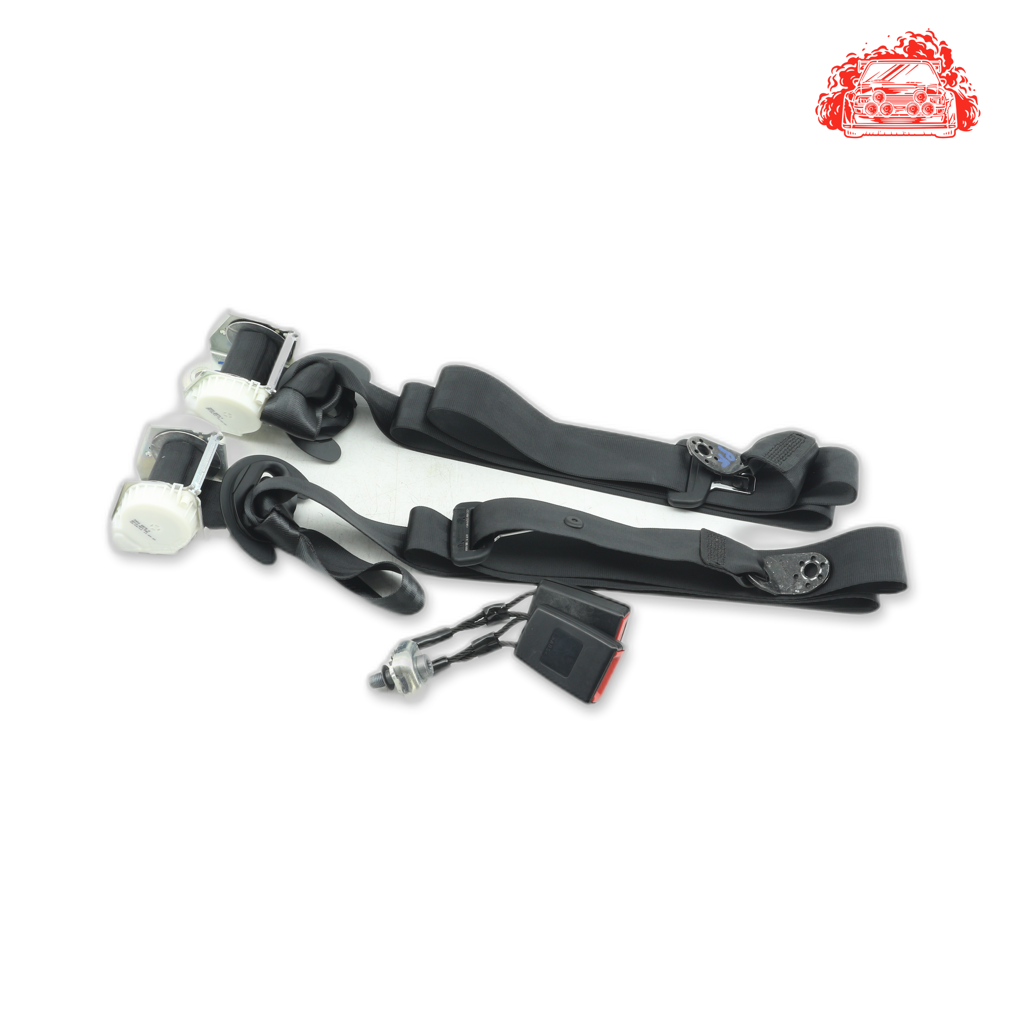 Used Volkswagen Polo 1.2 TSI Trendline Rear Non Pretensioner Seat Belt Set - OEM Part 34066879A,34066878A,6R0857739A