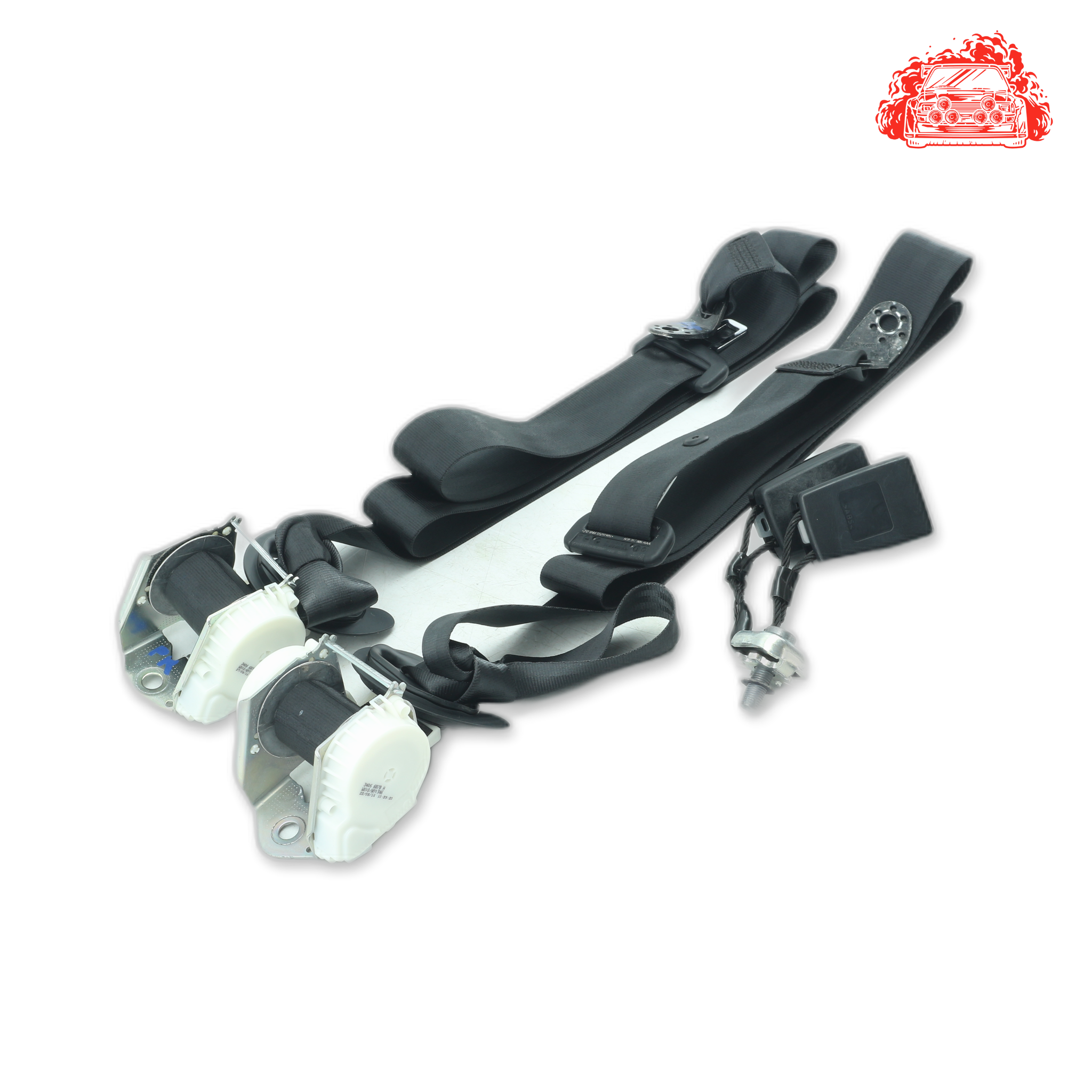 Used Volkswagen Polo 1.2 TSI Trendline Rear Non Pretensioner Seat Belt Set - OEM Part 34066879A,34066878A,6R0857739A