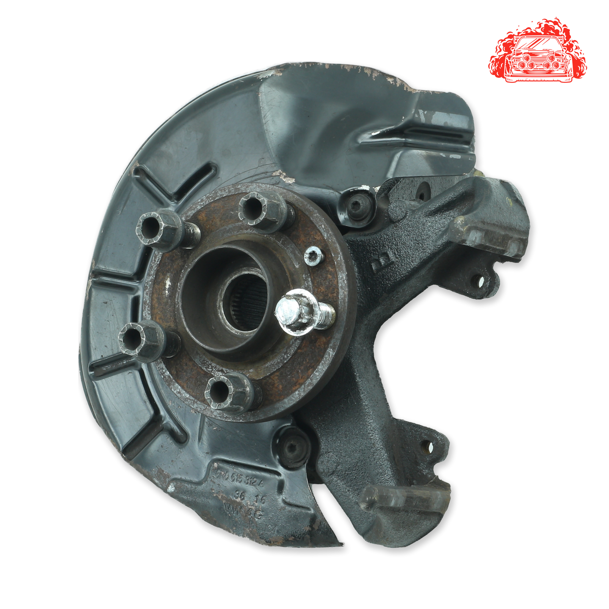 Used VOLKSWAGEN POLO GP 1.4 TRENDLINE Driver Side Front Knuckle and Hub - OEM Part 6R0615312A
