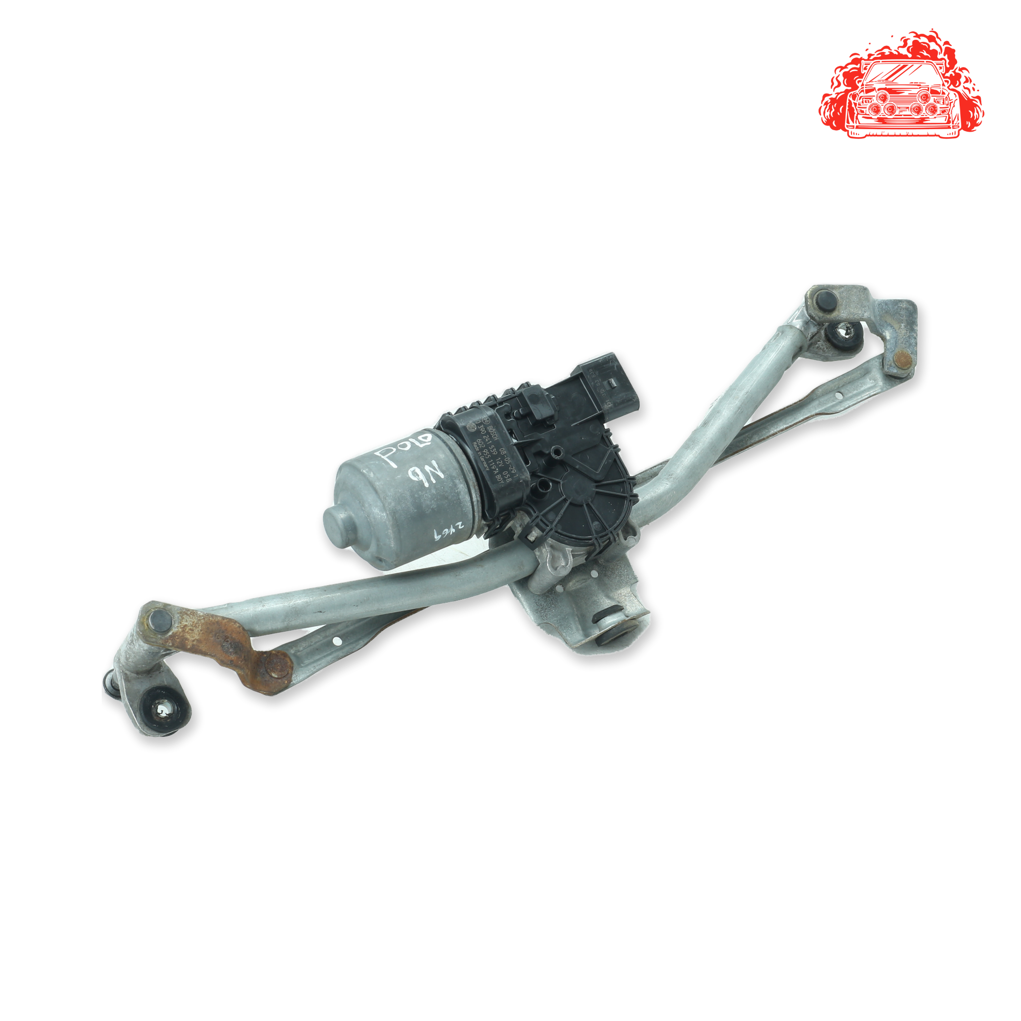 Used VOLKSWAGEN POLO GP 1.4 TRENDLINE Front Wiper Mechanism & Motor - OEM Part 6Q2955023E