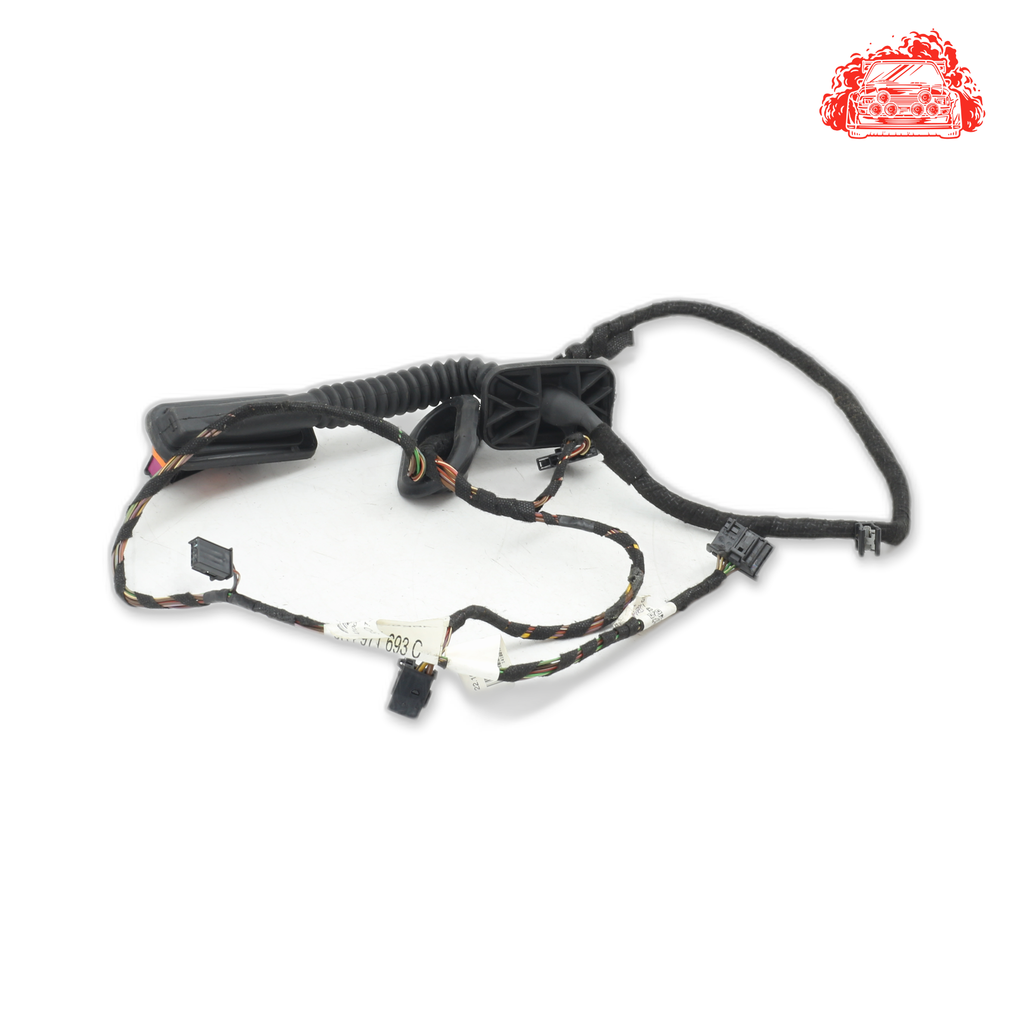 Used VOLKSWAGEN Polo comfortline Passenger Side Rear Door Wiring Harness Loom - OEM Part 6R4971693C